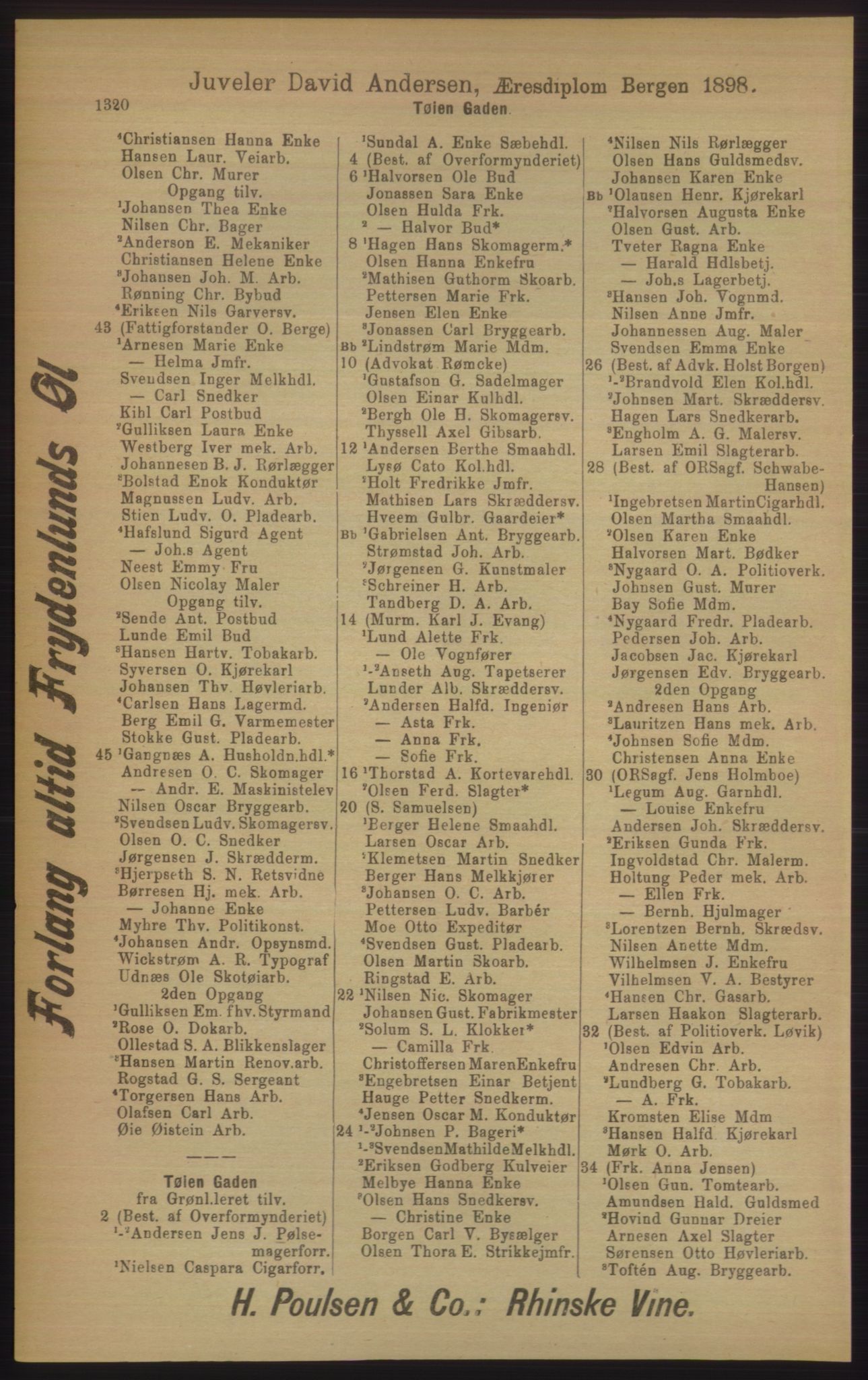 Kristiania/Oslo adressebok, PUBL/-, 1906, p. 1320