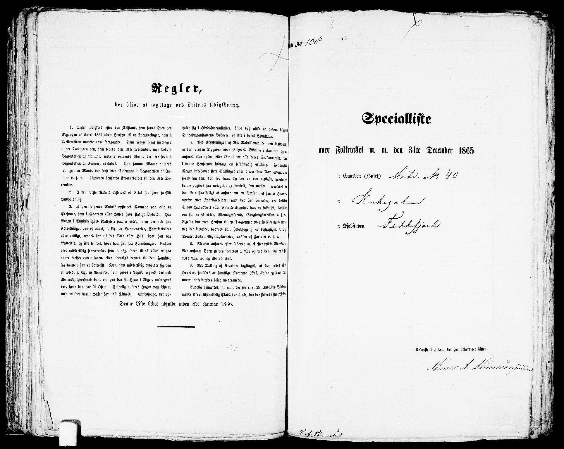 RA, 1865 census for Flekkefjord/Flekkefjord, 1865, p. 224