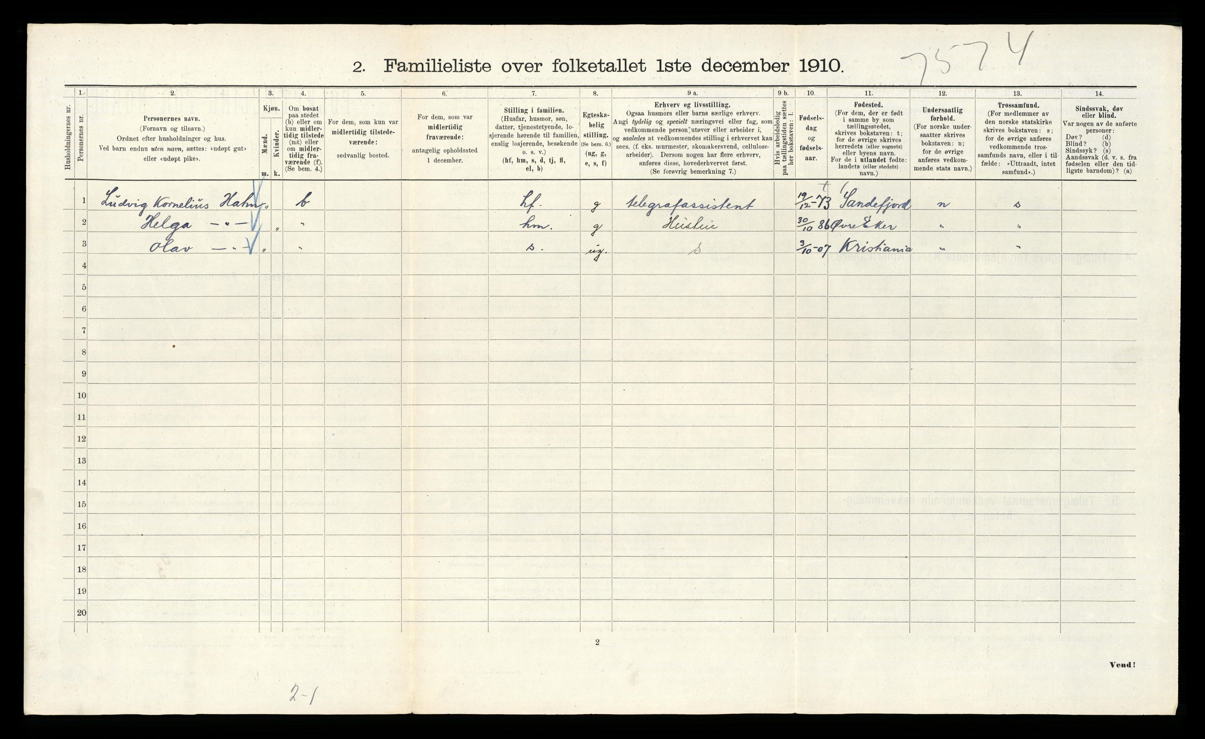 RA, 1910 census for Kristiania, 1910, p. 47734