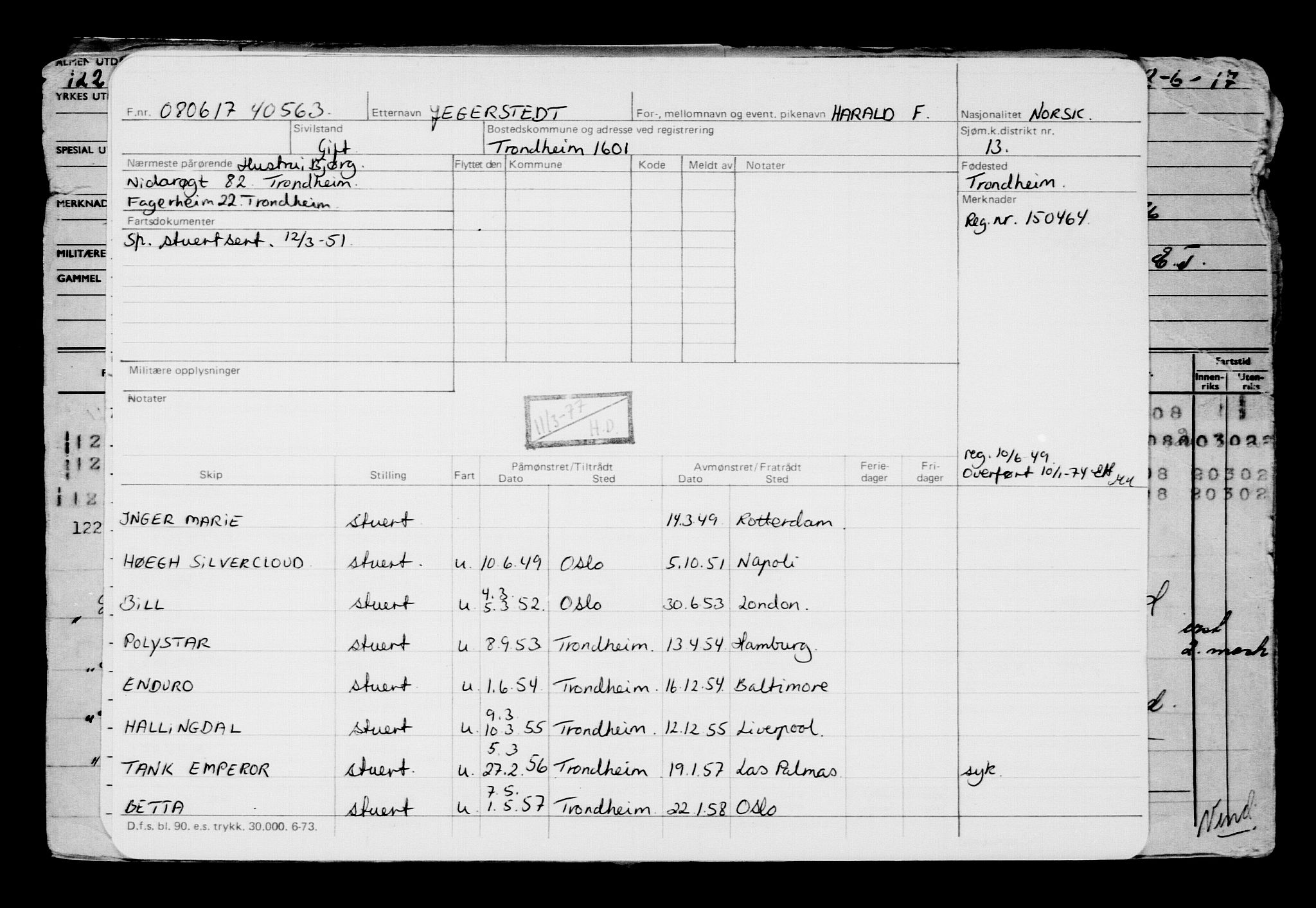 Direktoratet for sjømenn, AV/RA-S-3545/G/Gb/L0149: Hovedkort, 1917, p. 158