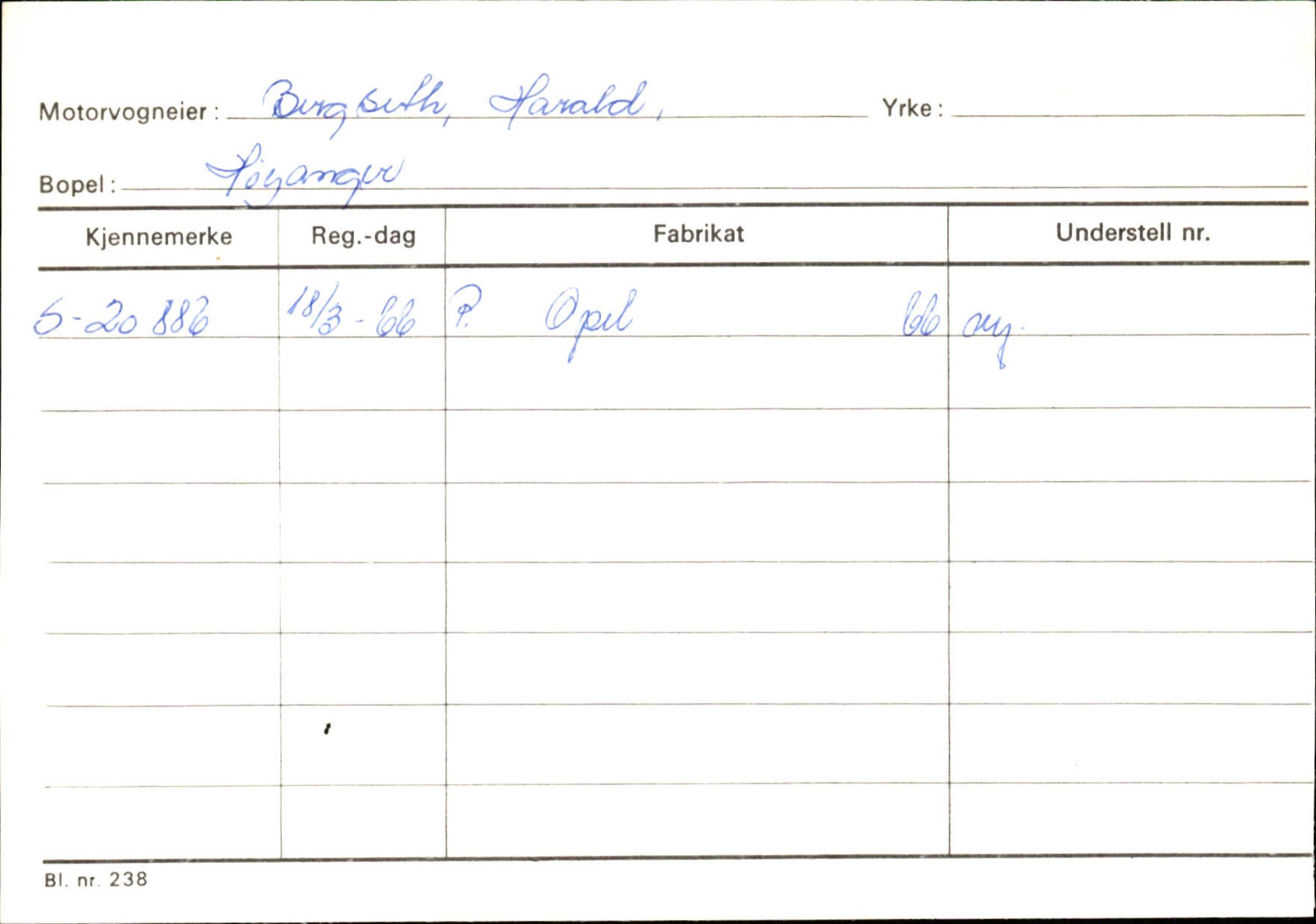 Statens vegvesen, Sogn og Fjordane vegkontor, SAB/A-5301/4/F/L0130: Eigarregister Eid T-Å. Høyanger A-O, 1945-1975, p. 589