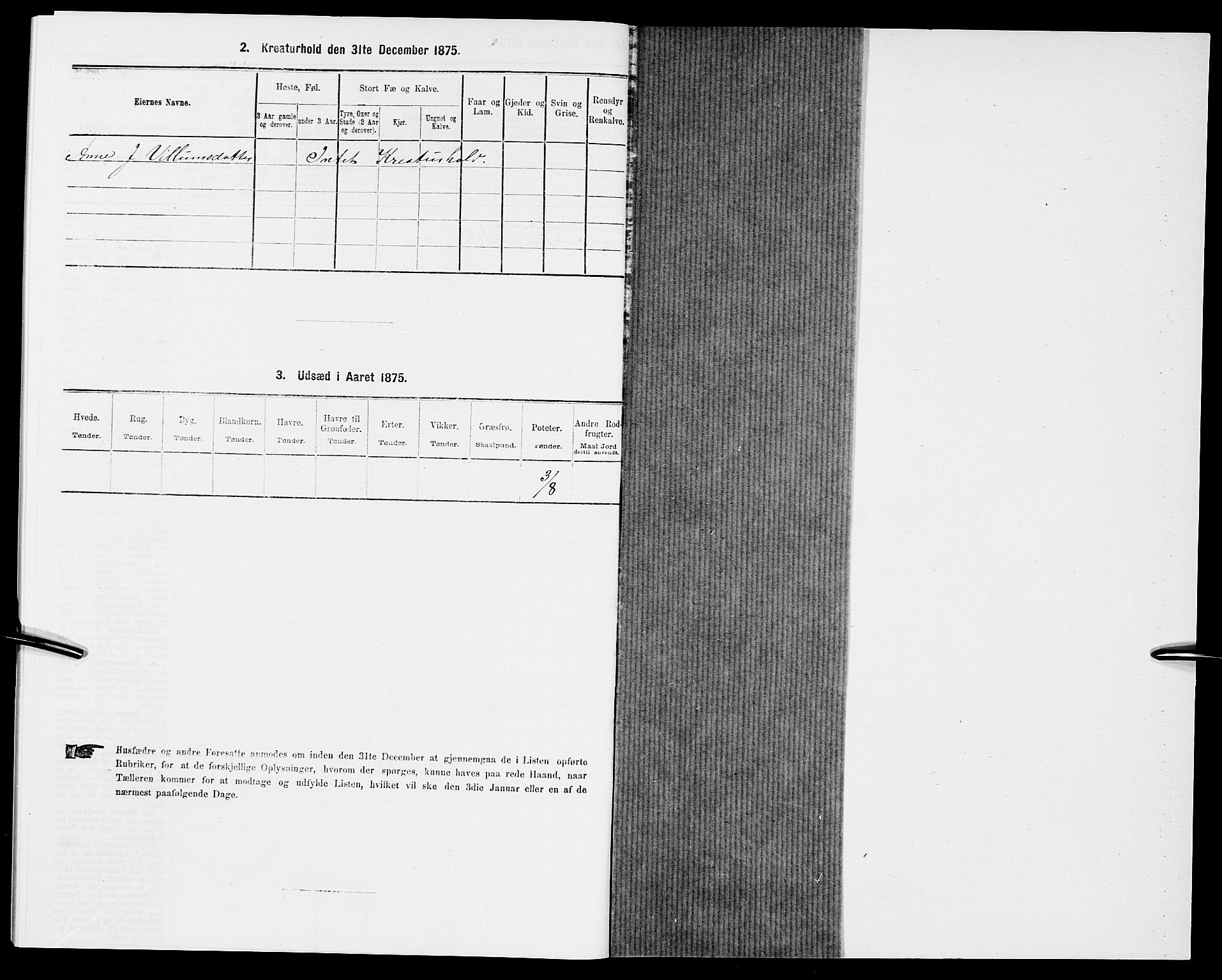 SAK, 1875 census for 0927P Høvåg, 1875, p. 437