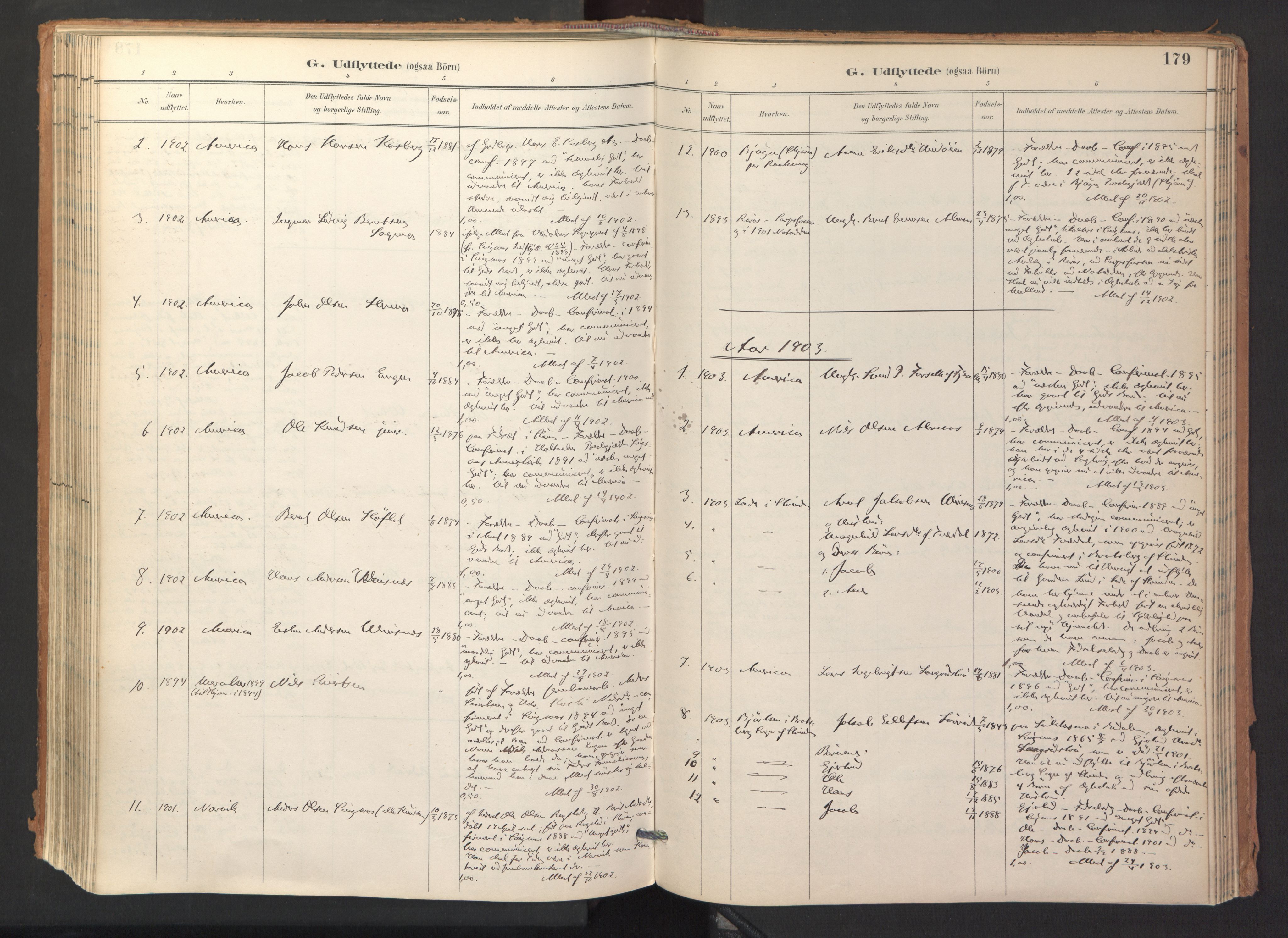 Ministerialprotokoller, klokkerbøker og fødselsregistre - Sør-Trøndelag, SAT/A-1456/688/L1025: Parish register (official) no. 688A02, 1891-1909, p. 179