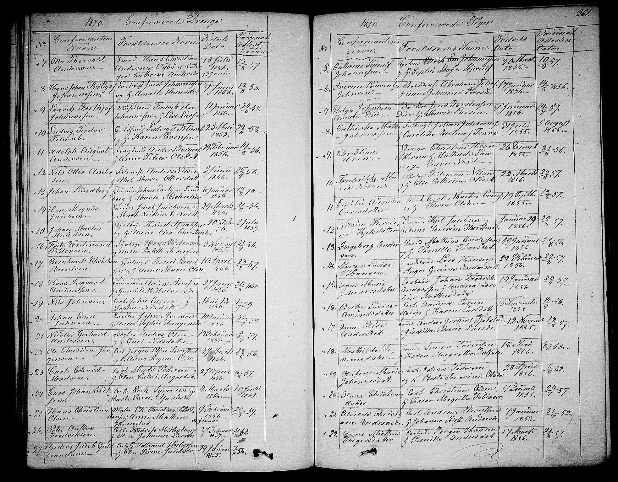 Larvik kirkebøker, SAKO/A-352/G/Ga/L0003b: Parish register (copy) no. I 3B, 1830-1870, p. 361