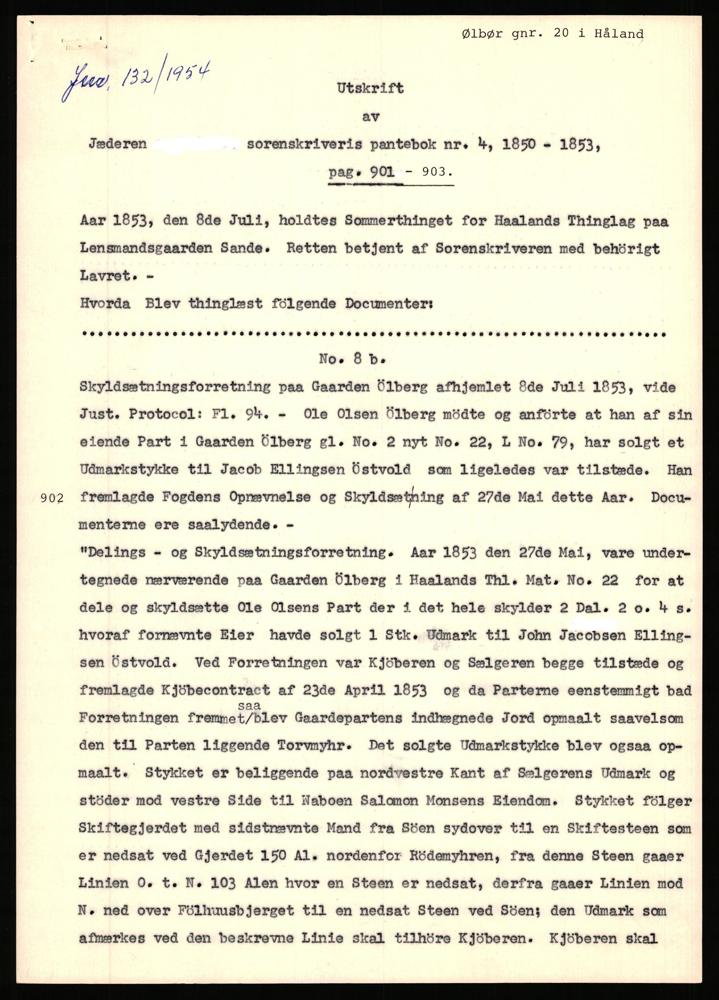 Statsarkivet i Stavanger, AV/SAST-A-101971/03/Y/Yj/L0098: Avskrifter sortert etter gårdsnavn: Øigrei - Østeinstad, 1750-1930, p. 165
