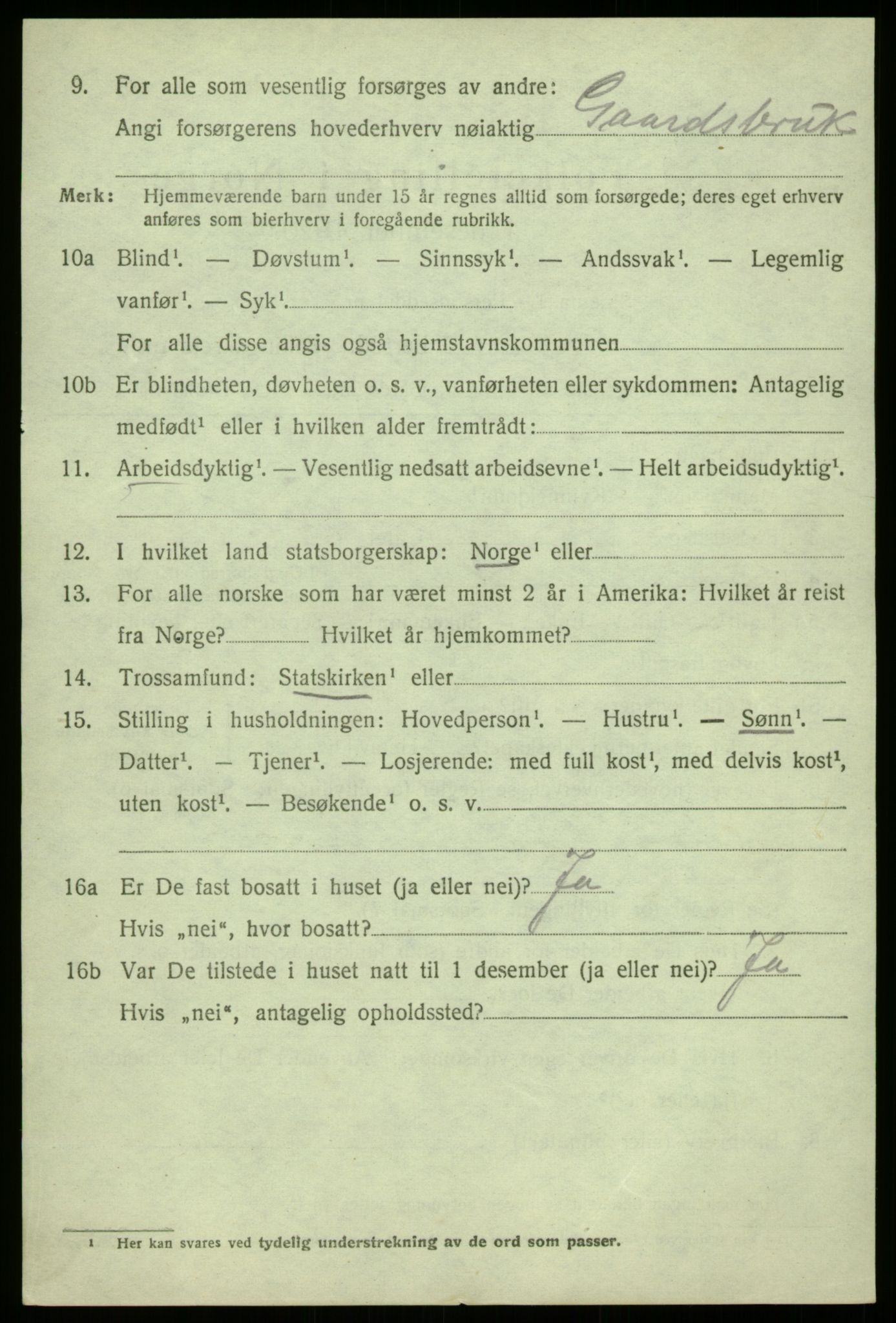 SAB, 1920 census for Masfjorden, 1920, p. 4456