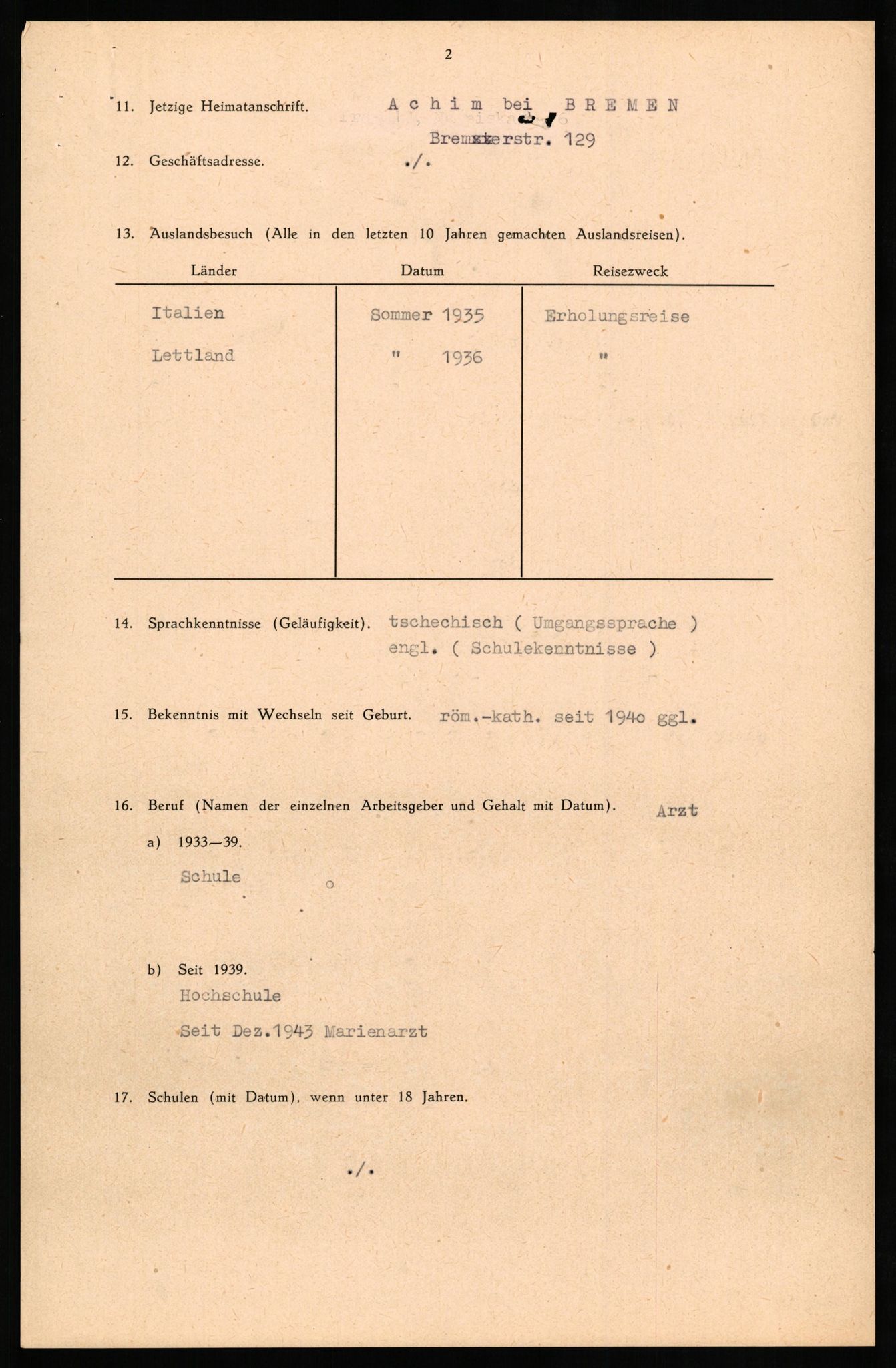 Forsvaret, Forsvarets overkommando II, AV/RA-RAFA-3915/D/Db/L0017: CI Questionaires. Tyske okkupasjonsstyrker i Norge. Tyskere., 1945-1946, p. 515