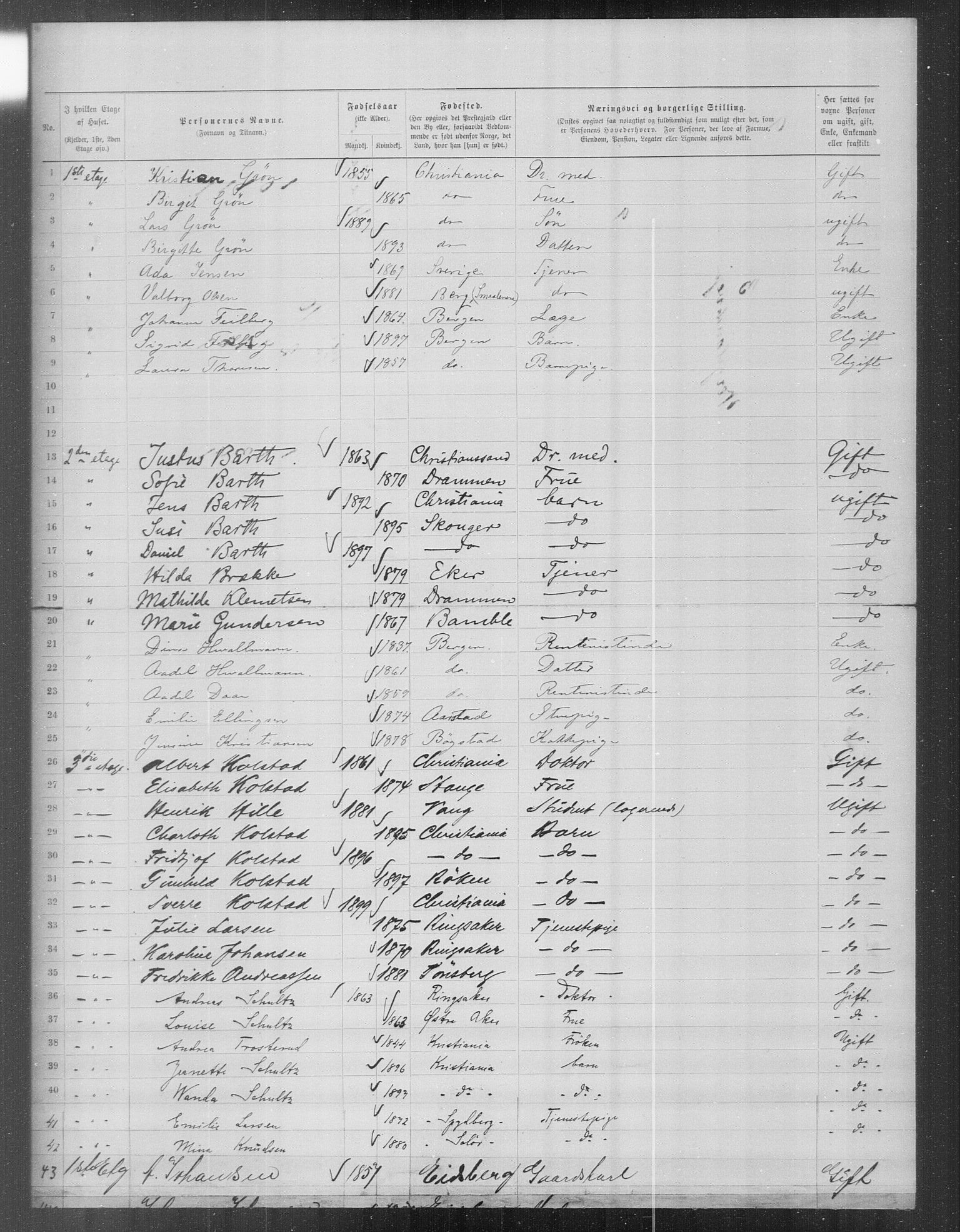 OBA, Municipal Census 1899 for Kristiania, 1899, p. 16396