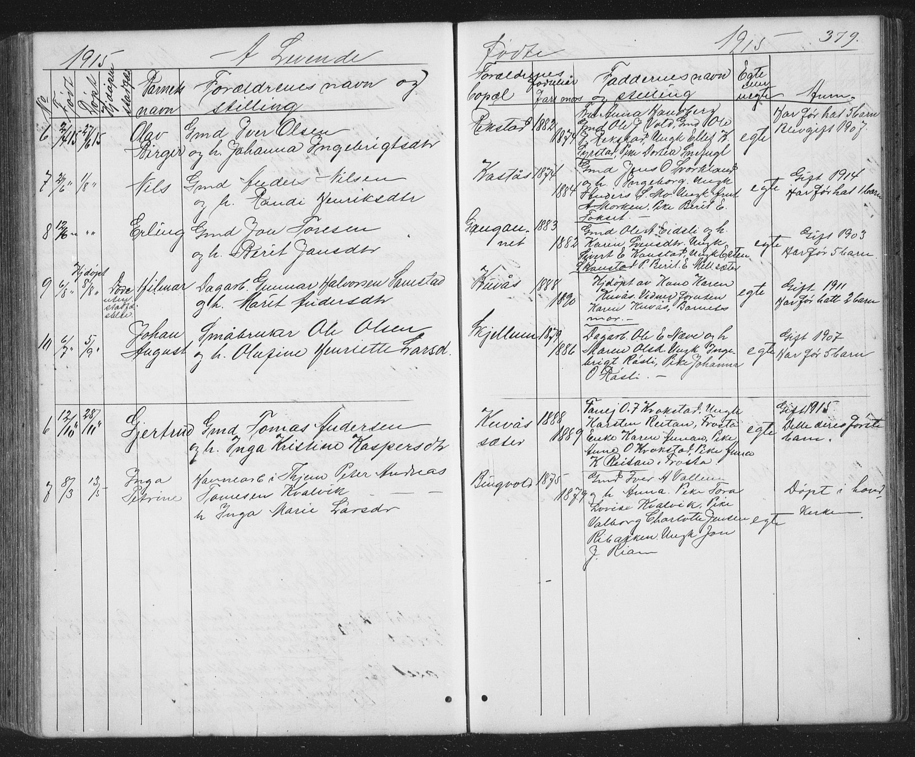 Ministerialprotokoller, klokkerbøker og fødselsregistre - Sør-Trøndelag, SAT/A-1456/667/L0798: Parish register (copy) no. 667C03, 1867-1929, p. 379