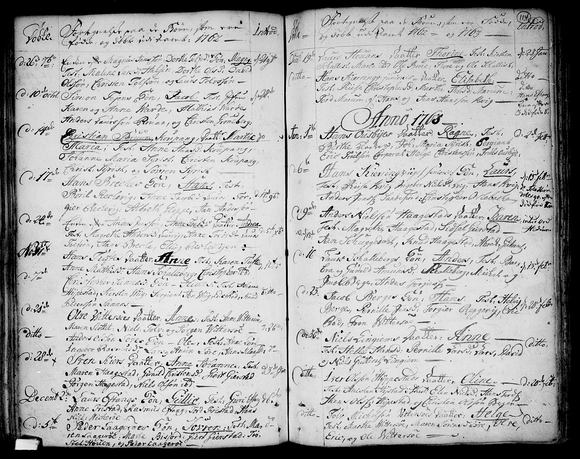 Tjølling kirkebøker, SAKO/A-60/F/Fa/L0003: Parish register (official) no. 3, 1735-1778, p. 114