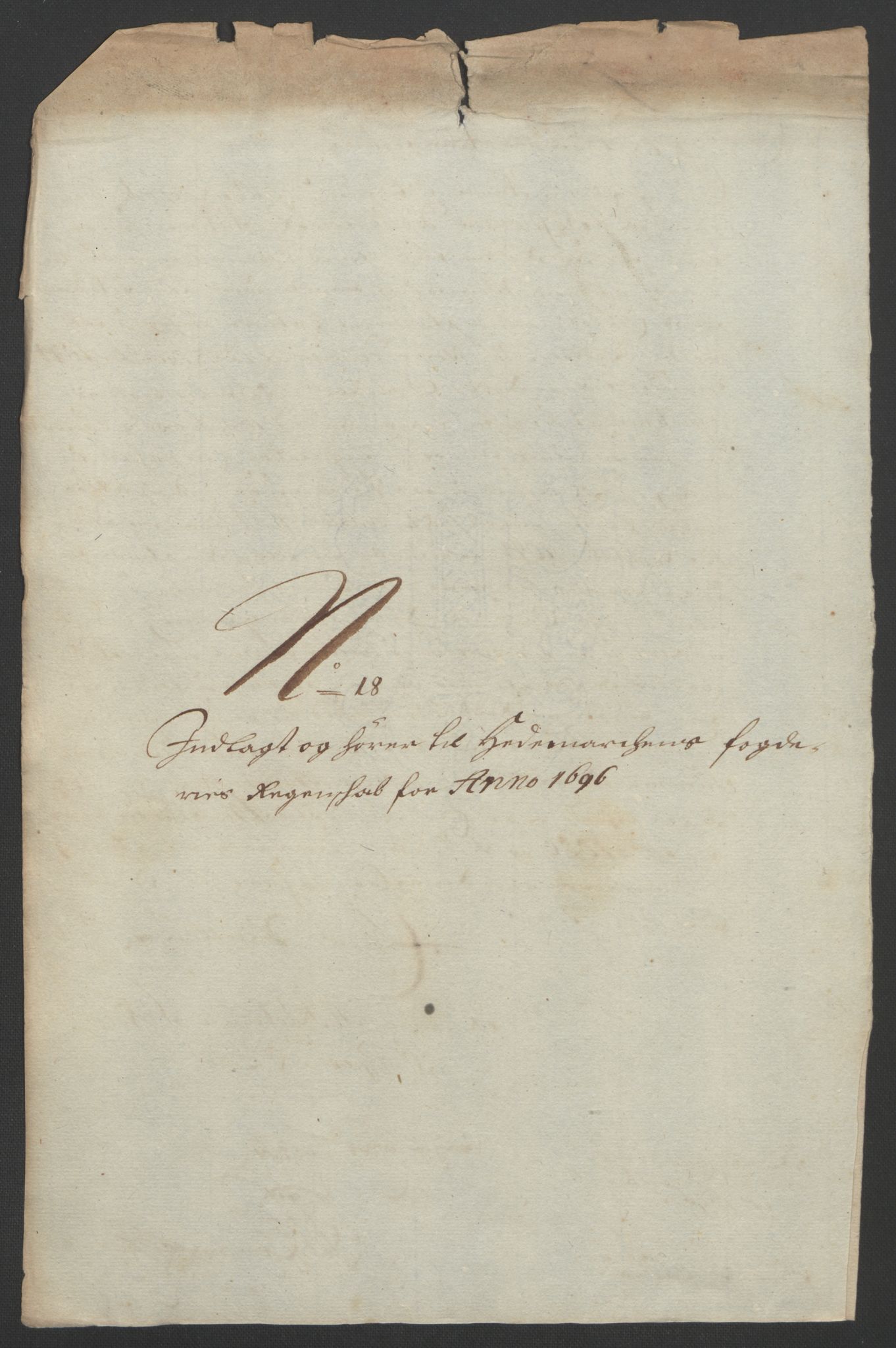 Rentekammeret inntil 1814, Reviderte regnskaper, Fogderegnskap, AV/RA-EA-4092/R16/L1036: Fogderegnskap Hedmark, 1695-1696, p. 437