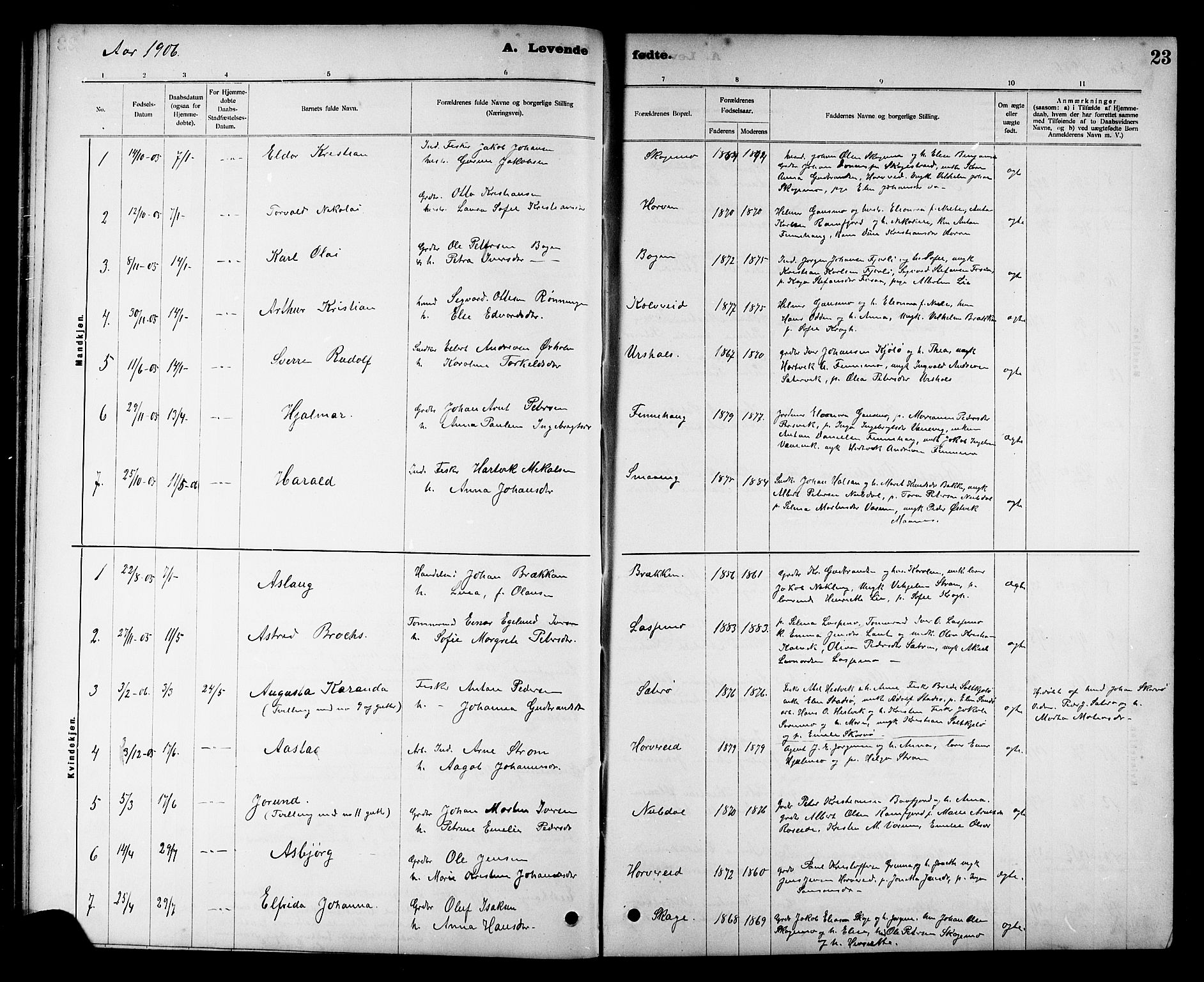 Ministerialprotokoller, klokkerbøker og fødselsregistre - Nord-Trøndelag, SAT/A-1458/780/L0652: Parish register (copy) no. 780C04, 1899-1911, p. 23