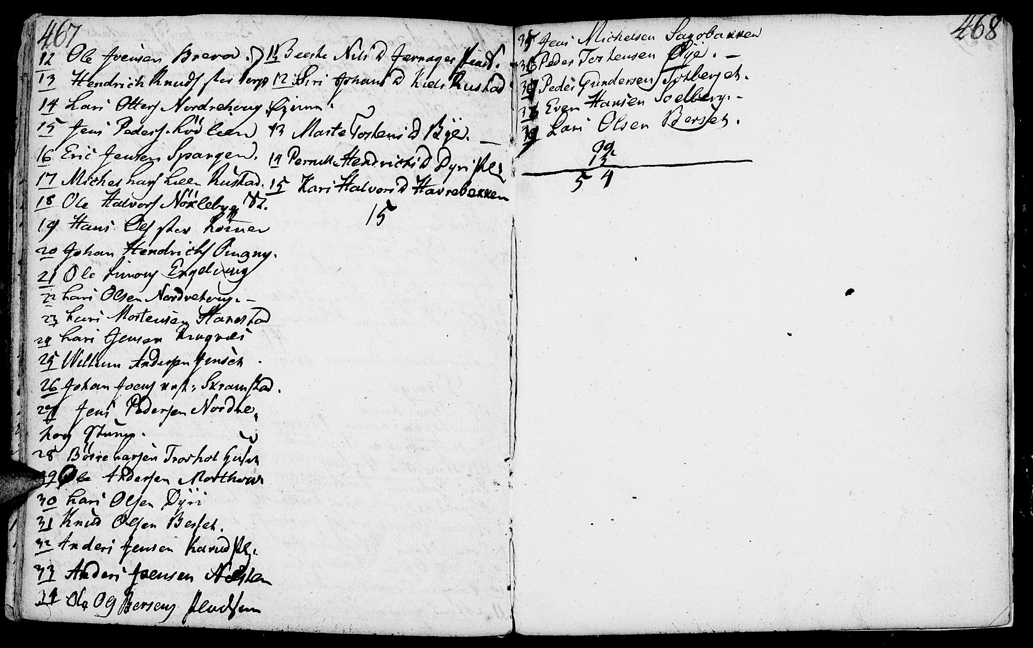 Løten prestekontor, SAH/PREST-022/K/Ka/L0003: Parish register (official) no. 3, 1773-1800, p. 467-468