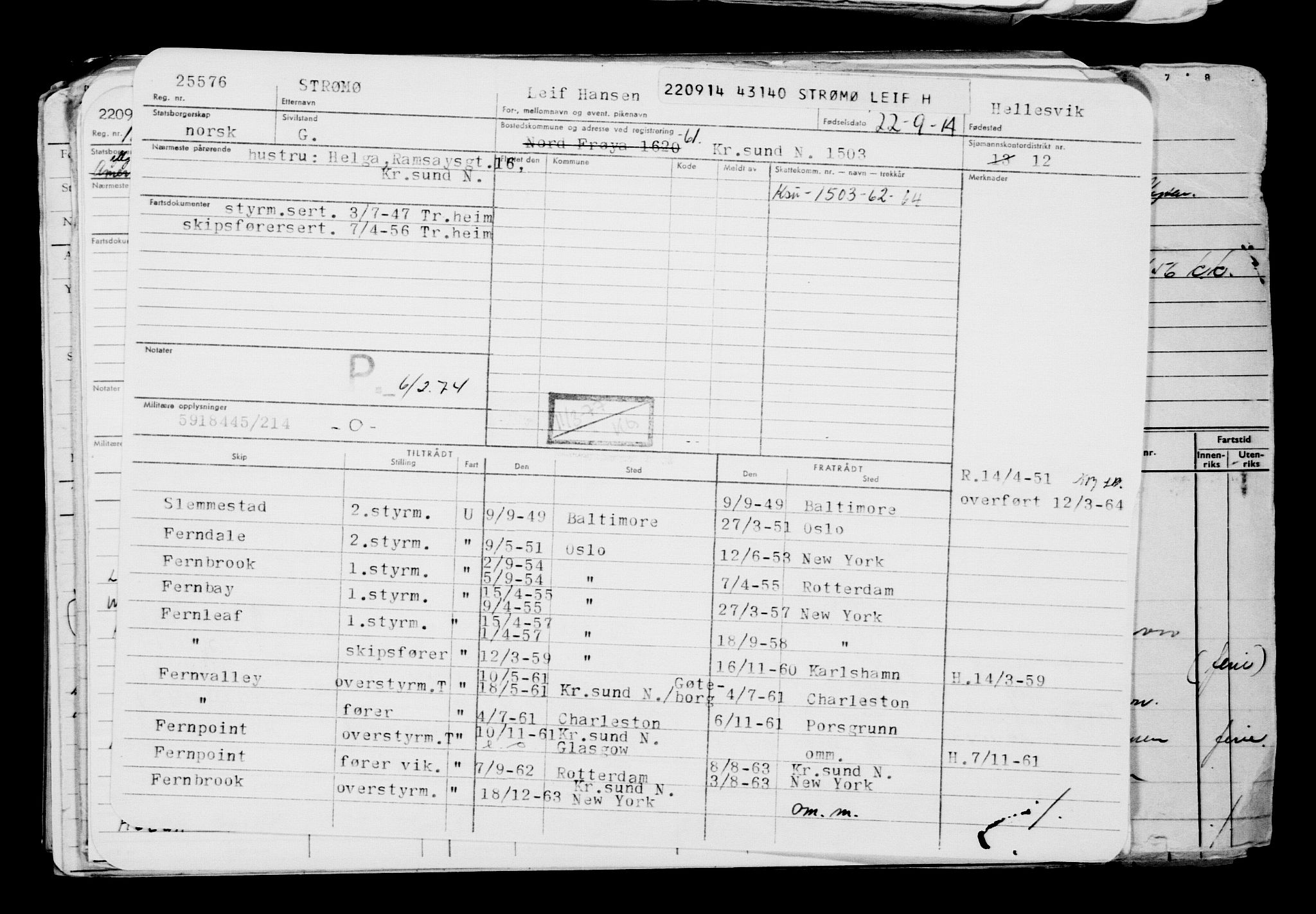 Direktoratet for sjømenn, AV/RA-S-3545/G/Gb/L0124: Hovedkort, 1914, p. 269