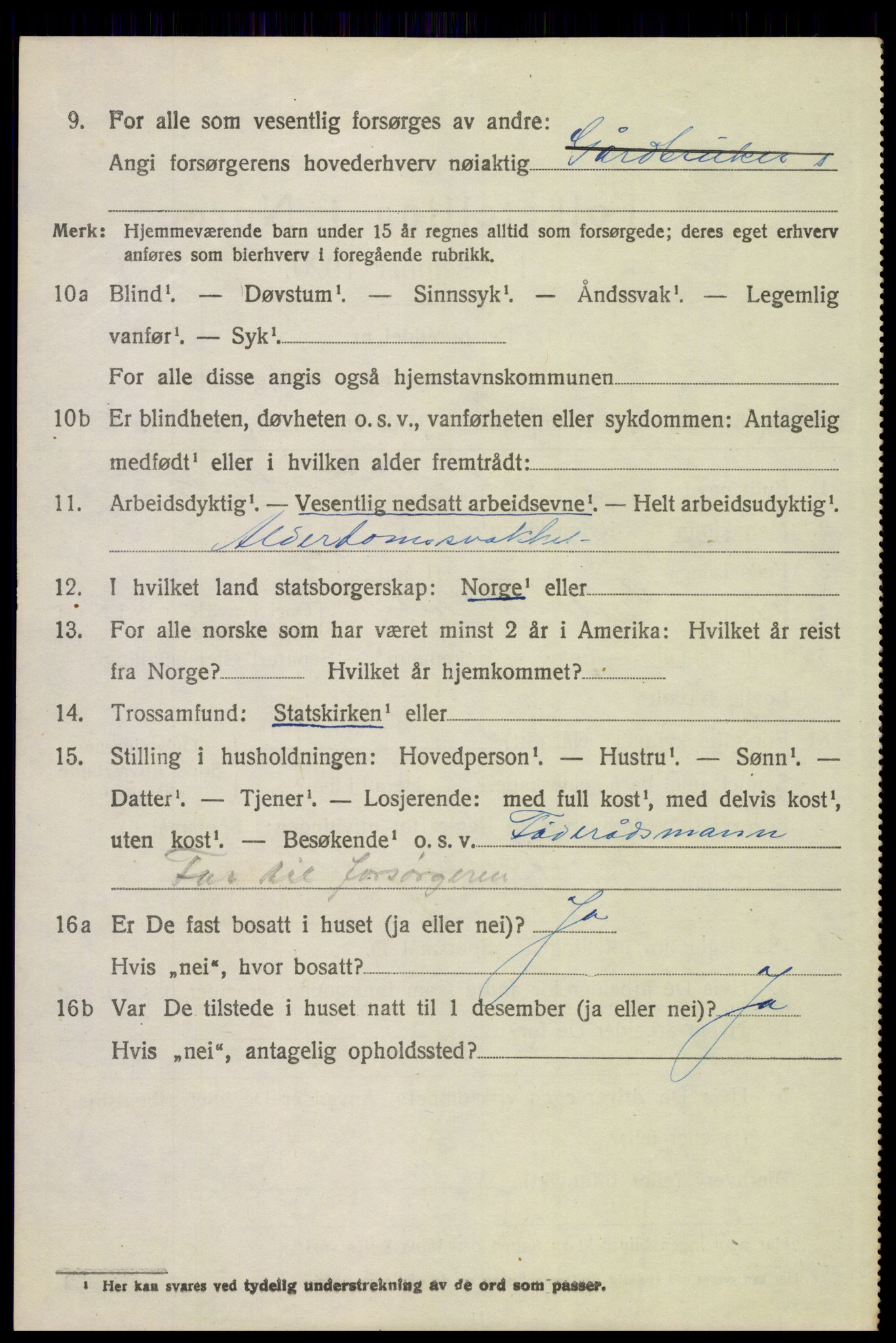 SAH, 1920 census for Alvdal, 1920, p. 3861