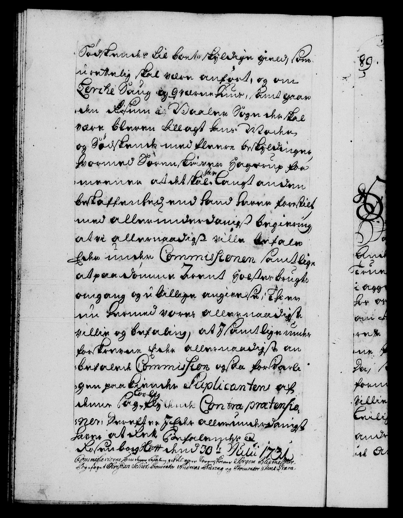 Danske Kanselli 1572-1799, RA/EA-3023/F/Fc/Fca/Fcab/L0025: Norske tegnelser, 1730-1733, p. 121b