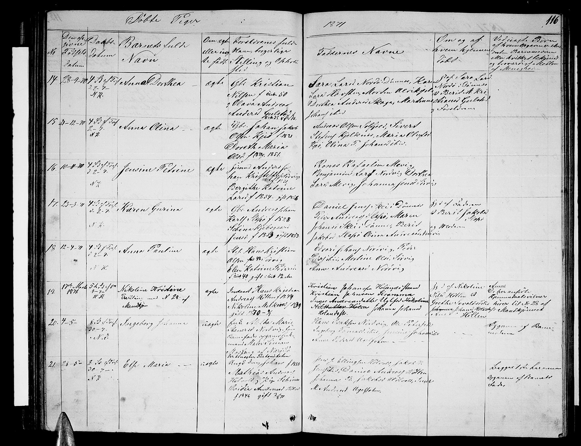 Ministerialprotokoller, klokkerbøker og fødselsregistre - Nordland, SAT/A-1459/834/L0512: Parish register (copy) no. 834C03, 1862-1877, p. 116
