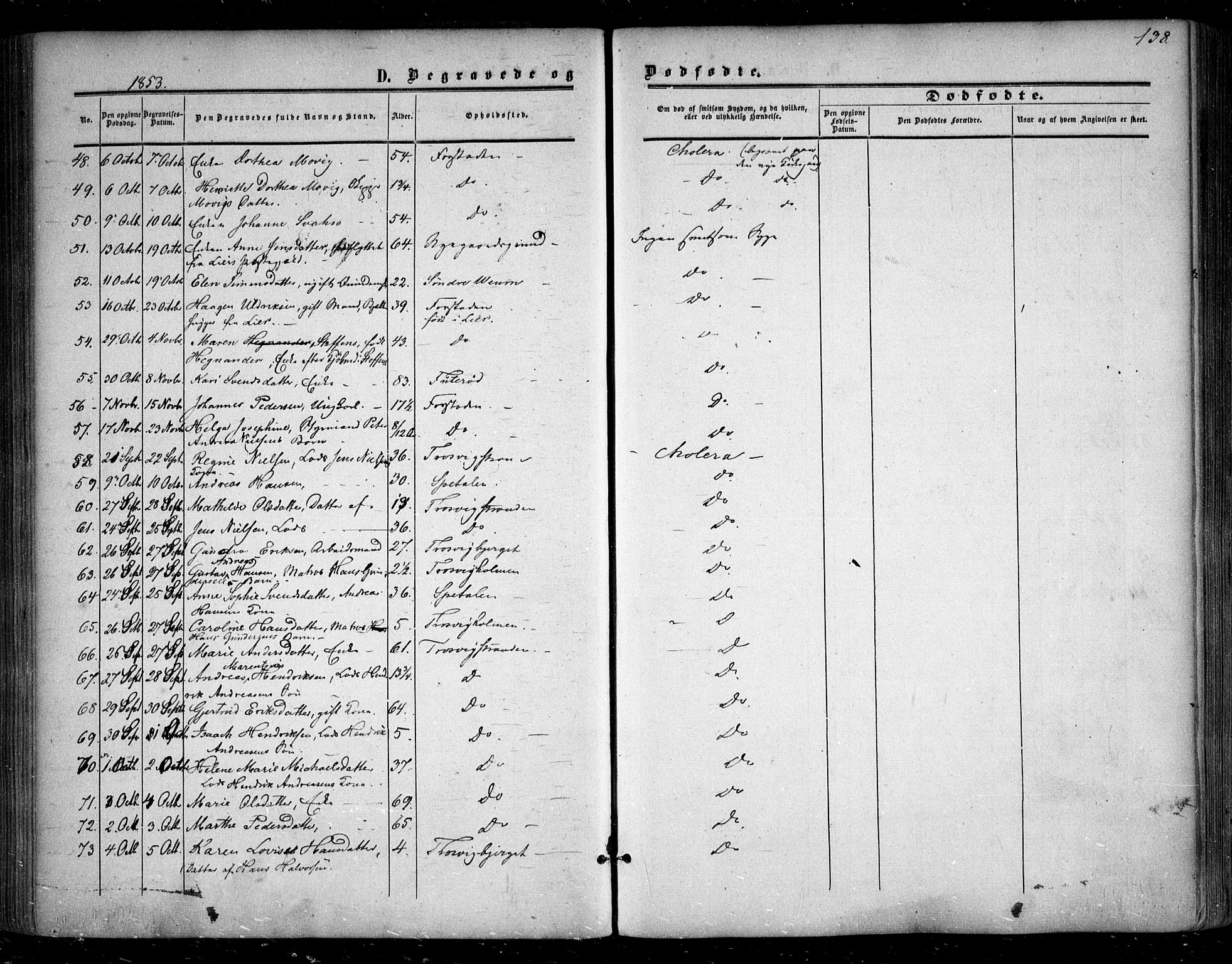 Glemmen prestekontor Kirkebøker, AV/SAO-A-10908/F/Fa/L0007: Parish register (official) no. 7, 1853-1862, p. 138