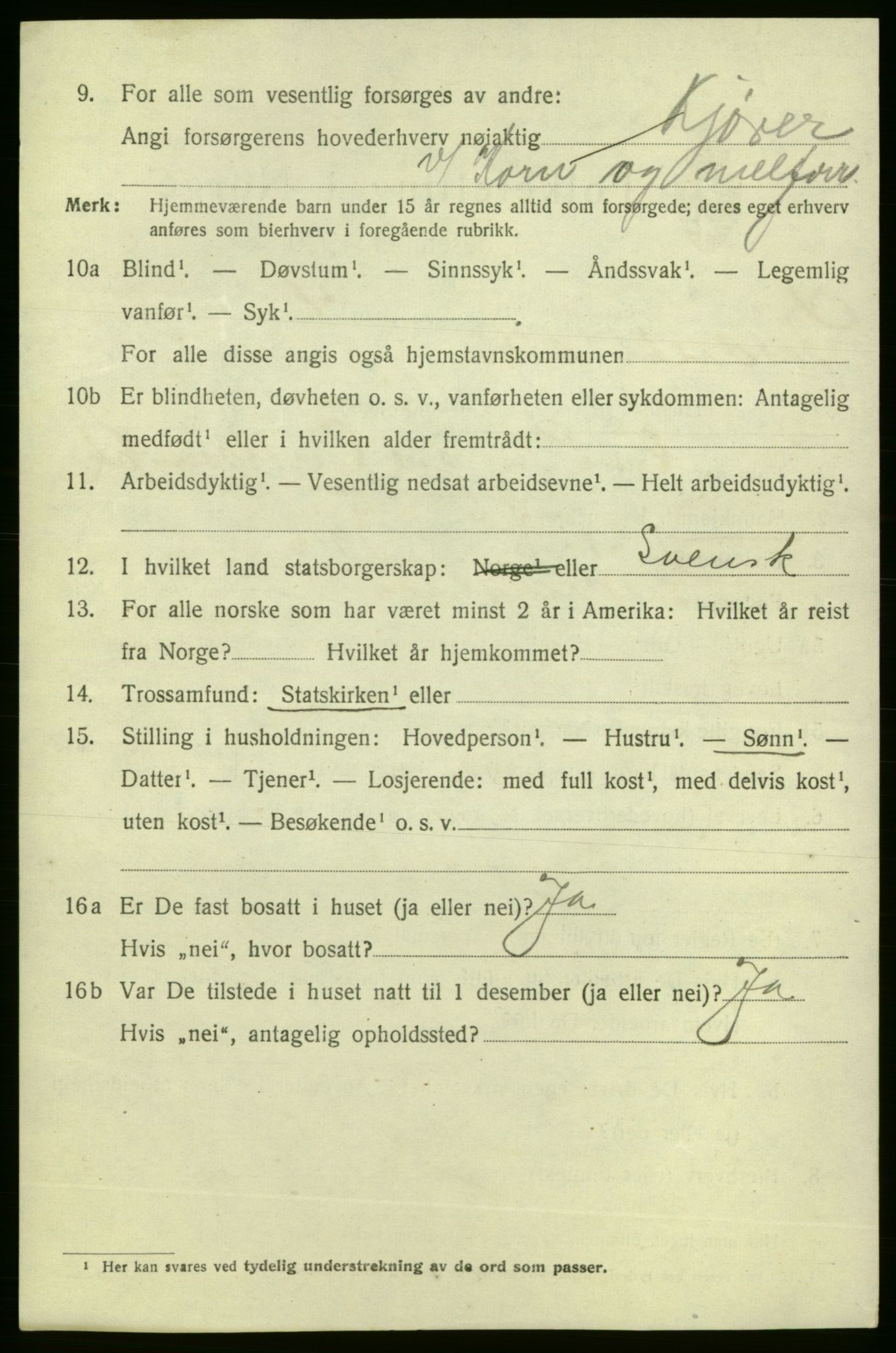 SAO, 1920 census for Fredrikshald, 1920, p. 9311