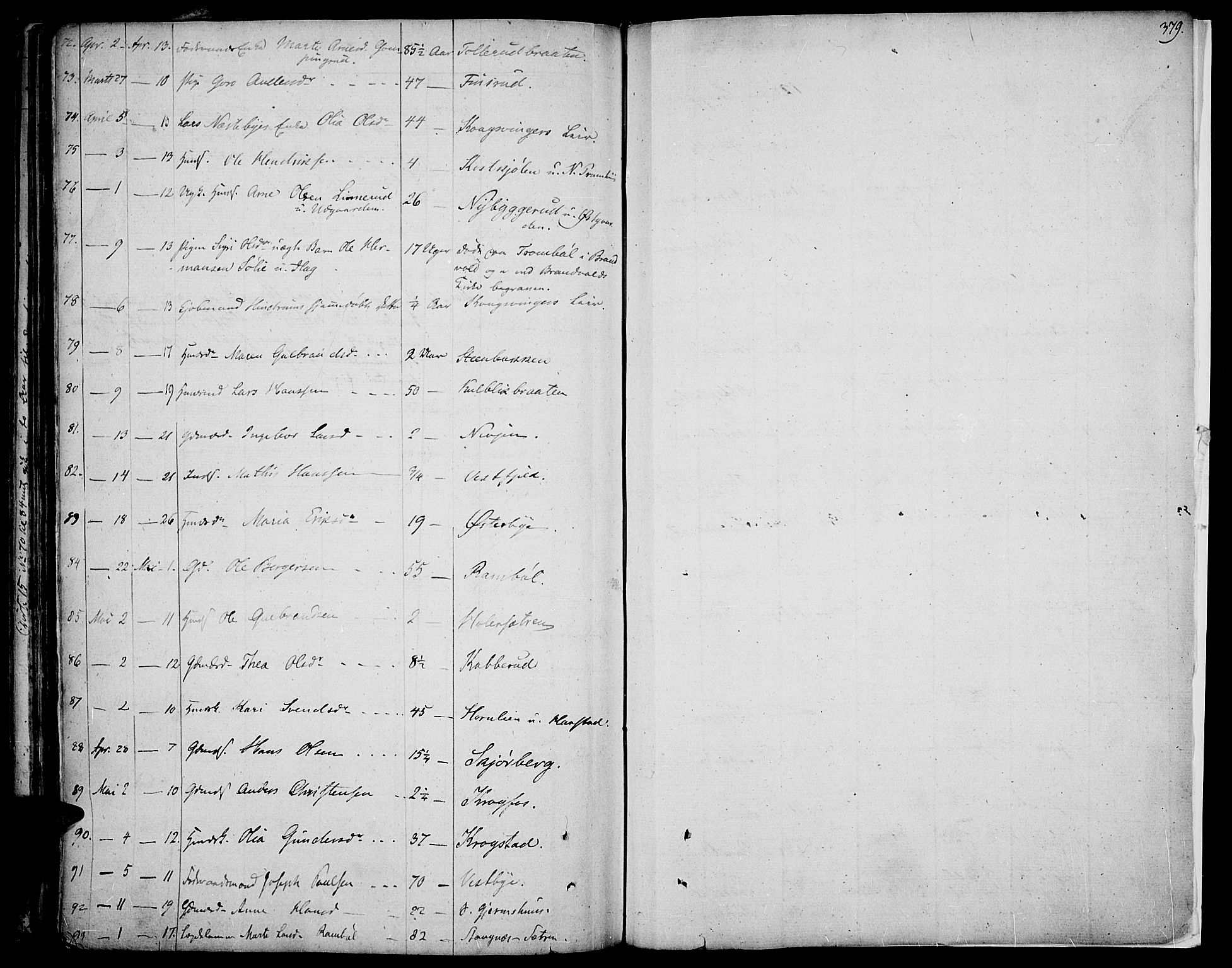 Vinger prestekontor, AV/SAH-PREST-024/H/Ha/Haa/L0007: Parish register (official) no. 7, 1826-1839, p. 379