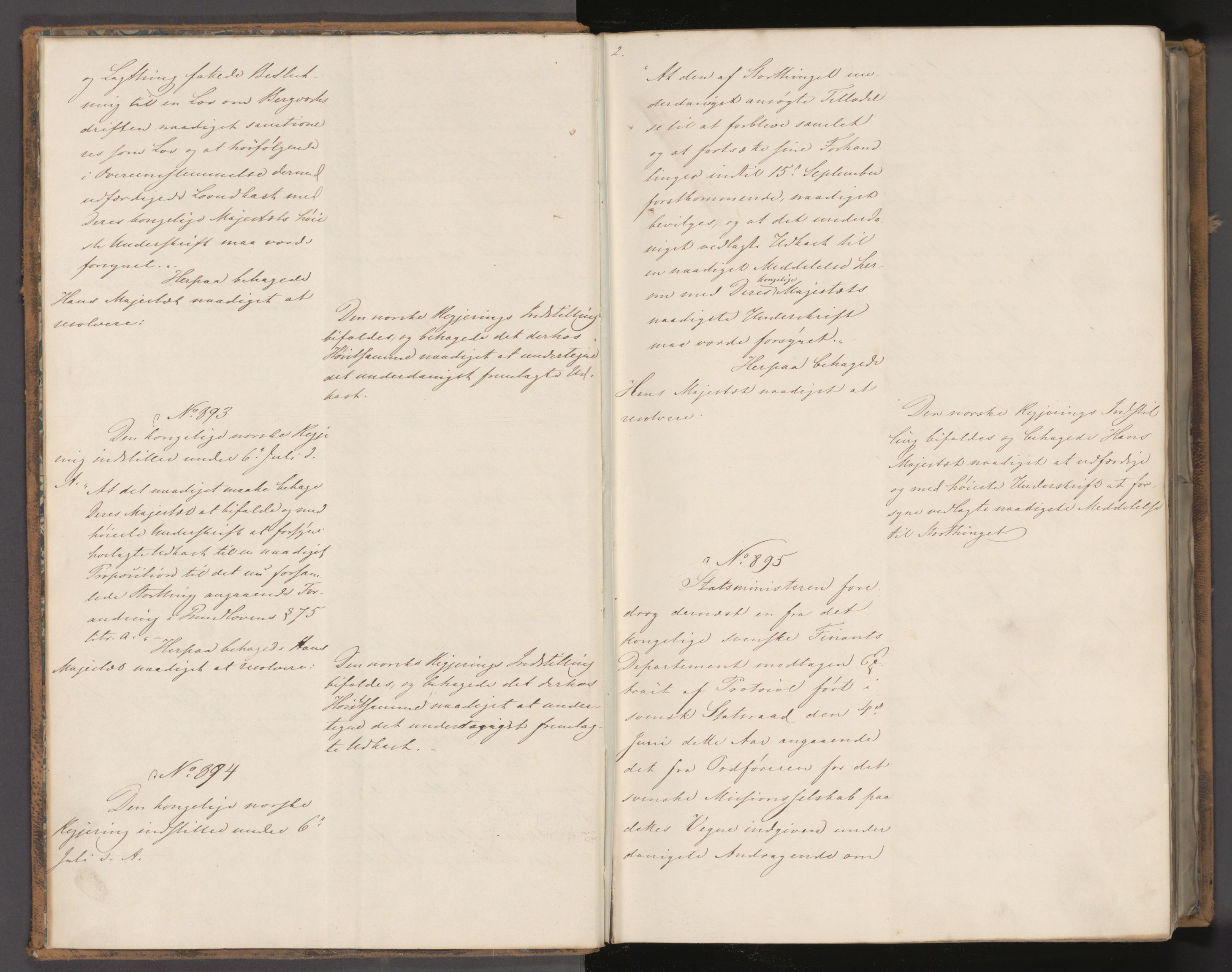 Statsrådssekretariatet, AV/RA-S-1001/A/Ab/L0056: Kgl. res. nr. 888-1646, 2. halvår, 1842