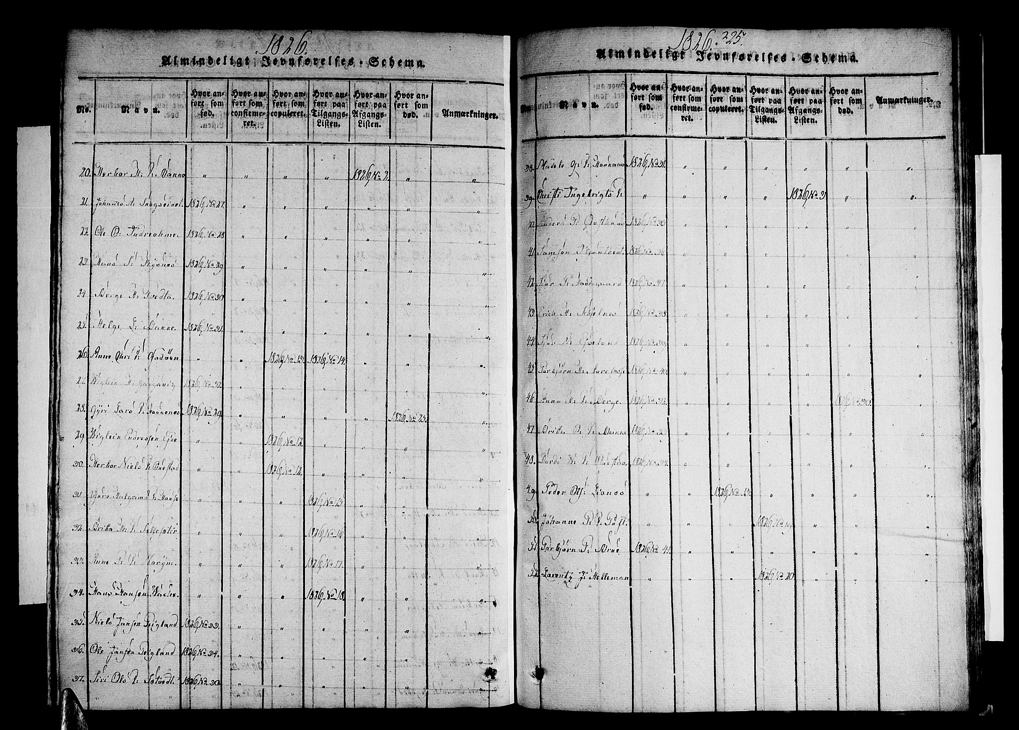 Strandebarm sokneprestembete, AV/SAB-A-78401/H/Haa: Parish register (official) no. A 5, 1816-1826, p. 325