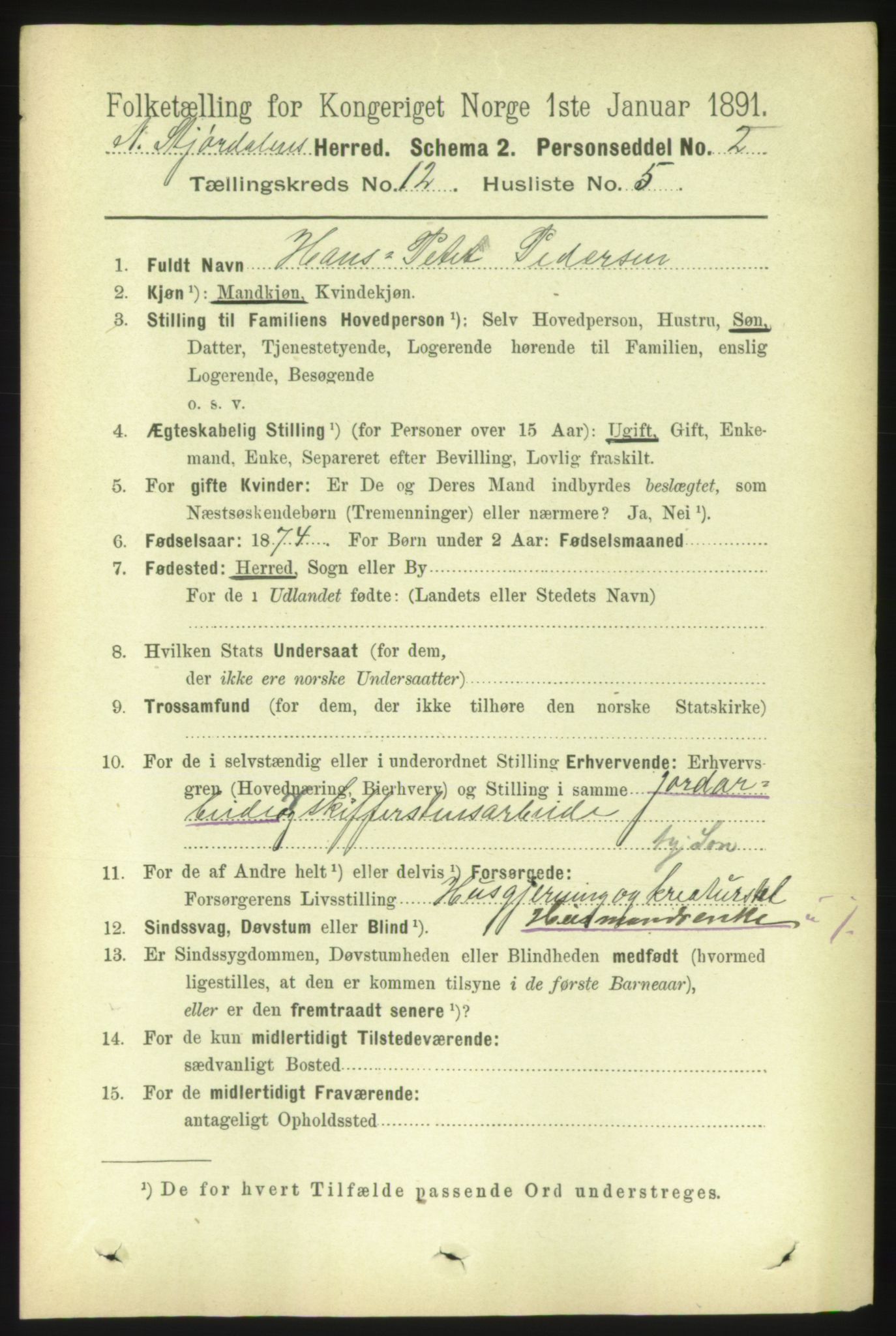 RA, 1891 census for 1714 Nedre Stjørdal, 1891, p. 6027