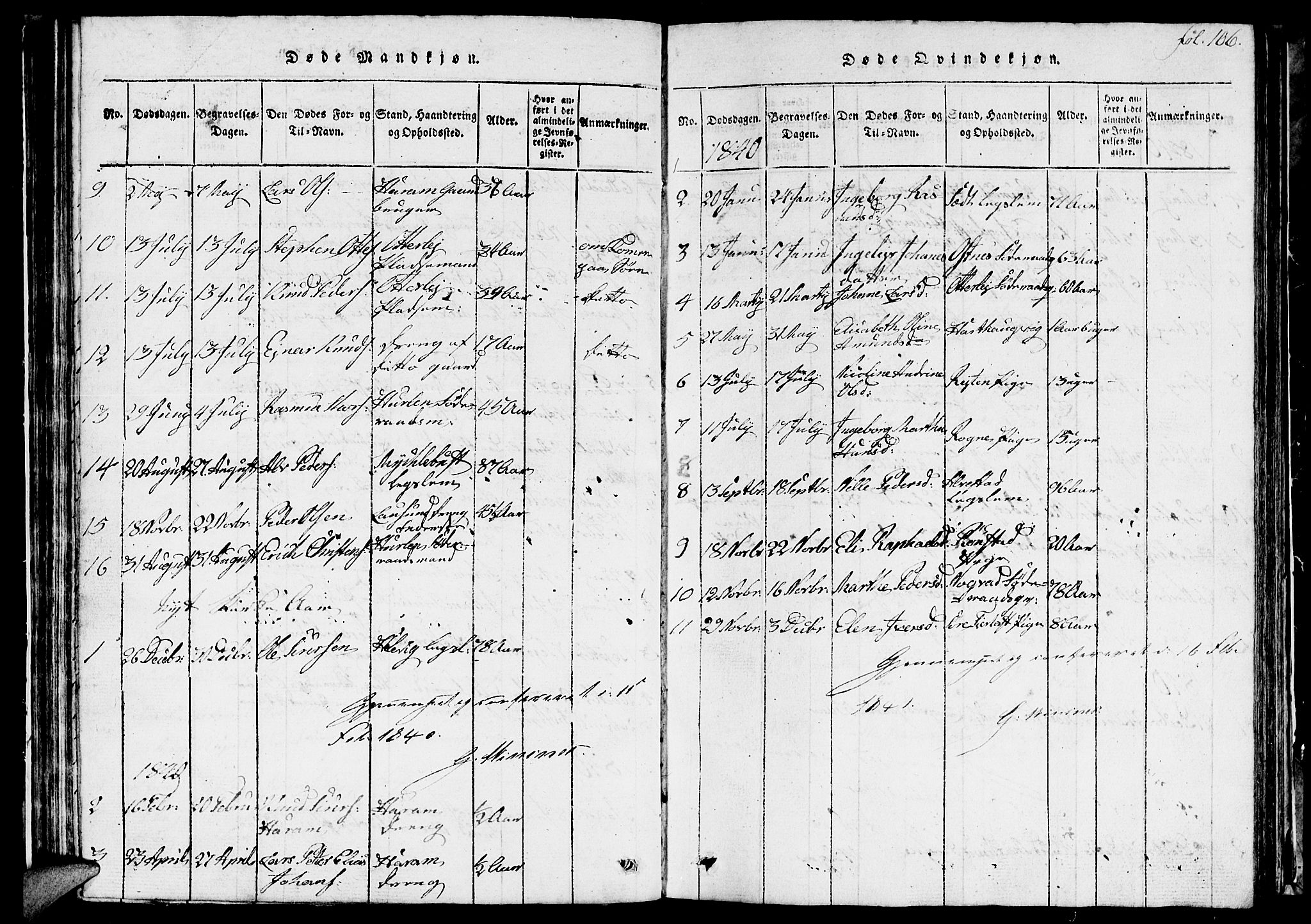 Ministerialprotokoller, klokkerbøker og fødselsregistre - Møre og Romsdal, SAT/A-1454/536/L0506: Parish register (copy) no. 536C01, 1818-1859, p. 106