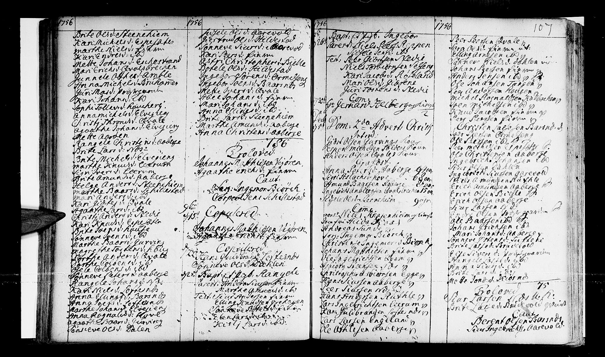 Sogndal sokneprestembete, AV/SAB-A-81301/H/Haa/Haaa/L0003: Parish register (official) no. A 3, 1747-1768, p. 107