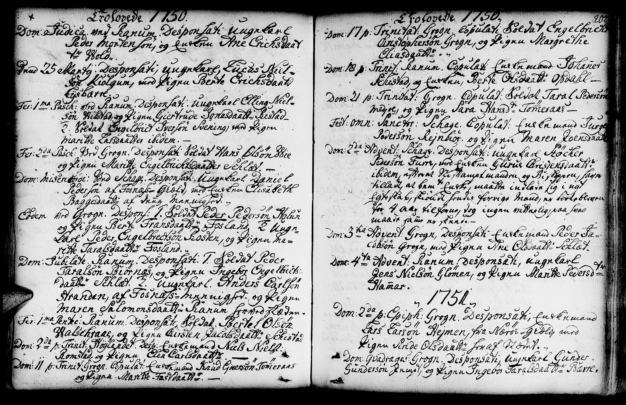 Ministerialprotokoller, klokkerbøker og fødselsregistre - Nord-Trøndelag, SAT/A-1458/764/L0542: Parish register (official) no. 764A02, 1748-1779, p. 202