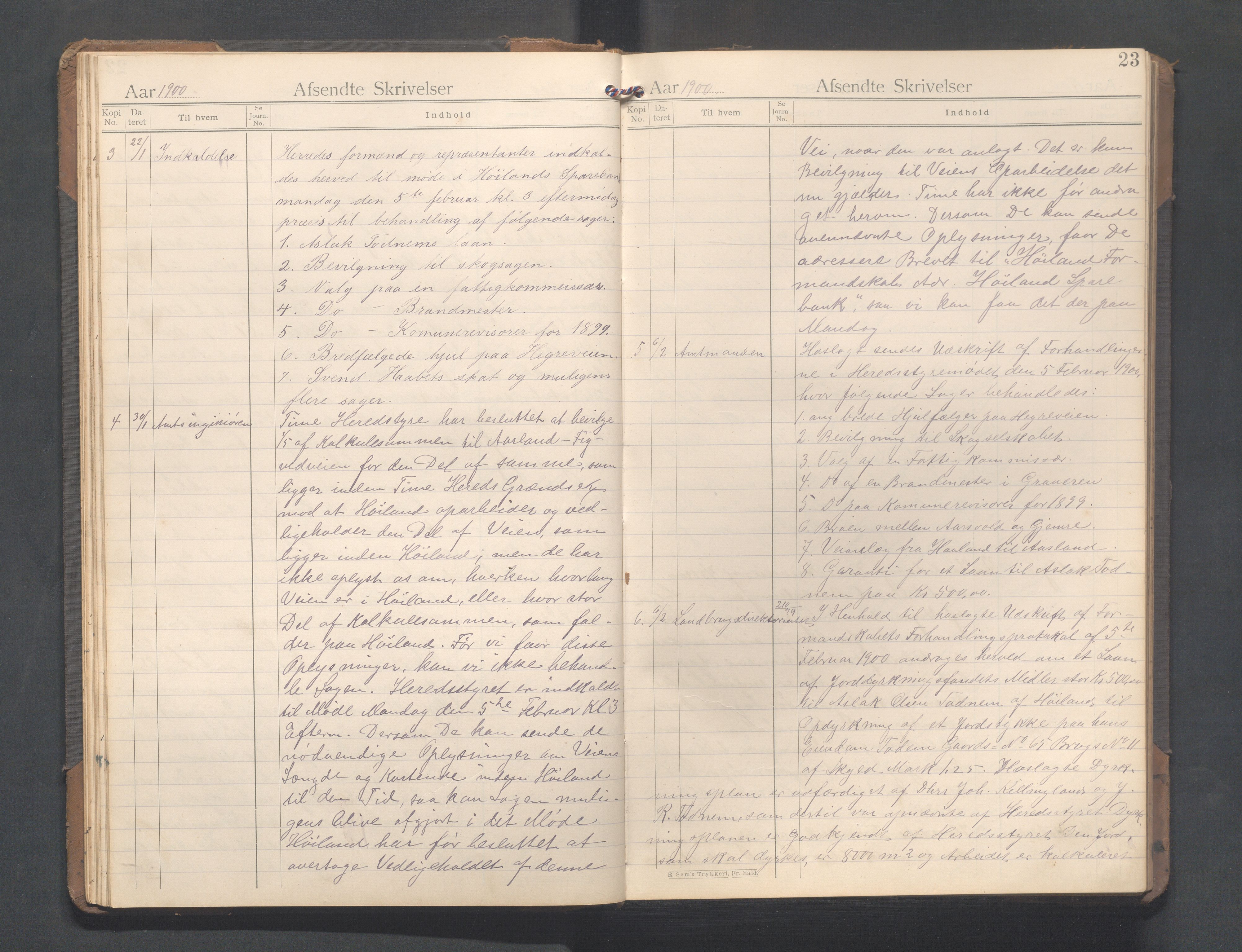 Høyland kommune - Formannskapet, IKAR/K-100046/B/L0003: Kopibok, 1898-1919, p. 23