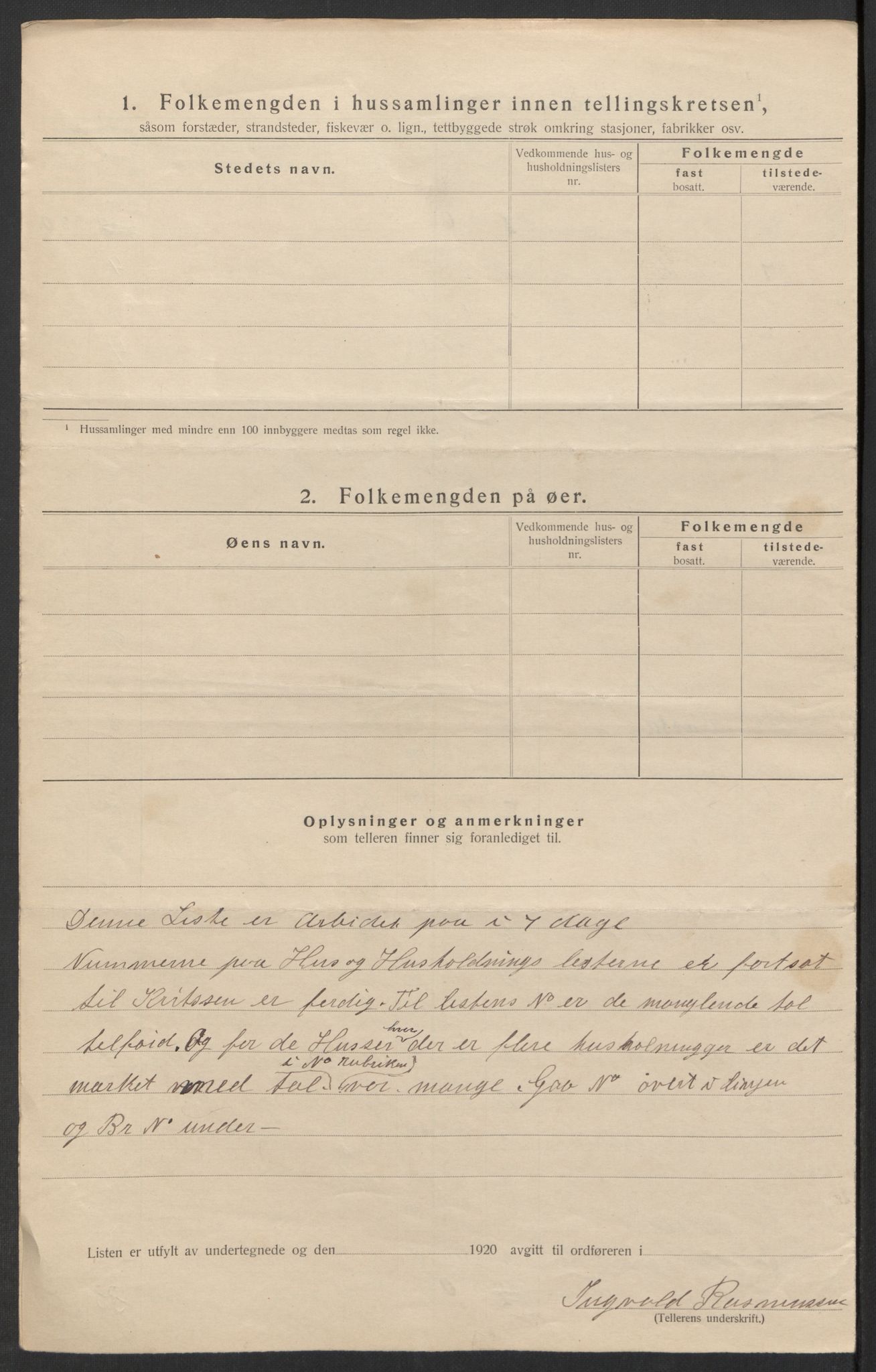 SAK, 1920 census for Fjære, 1920, p. 41