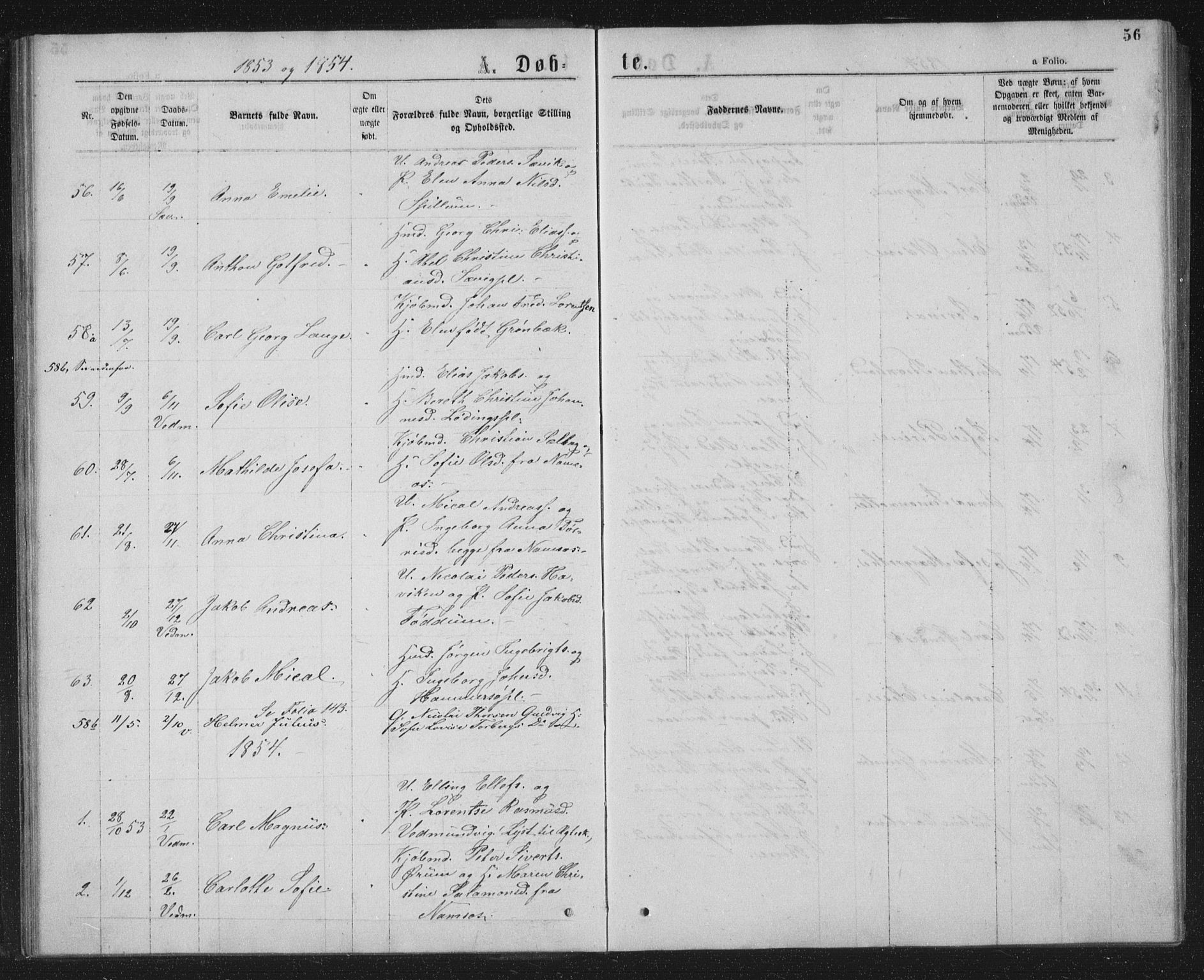 Ministerialprotokoller, klokkerbøker og fødselsregistre - Nord-Trøndelag, SAT/A-1458/768/L0566: Parish register (official) no. 768A01, 1836-1865, p. 56