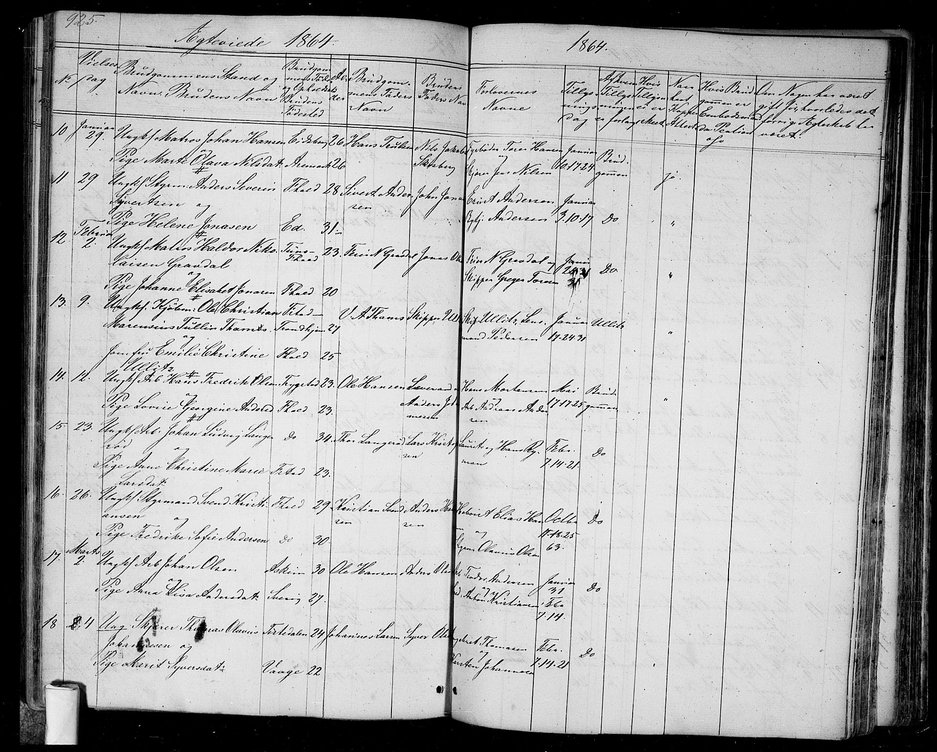 Halden prestekontor Kirkebøker, AV/SAO-A-10909/G/Ga/L0005b: Parish register (copy) no. 5B, 1864-1868, p. 925