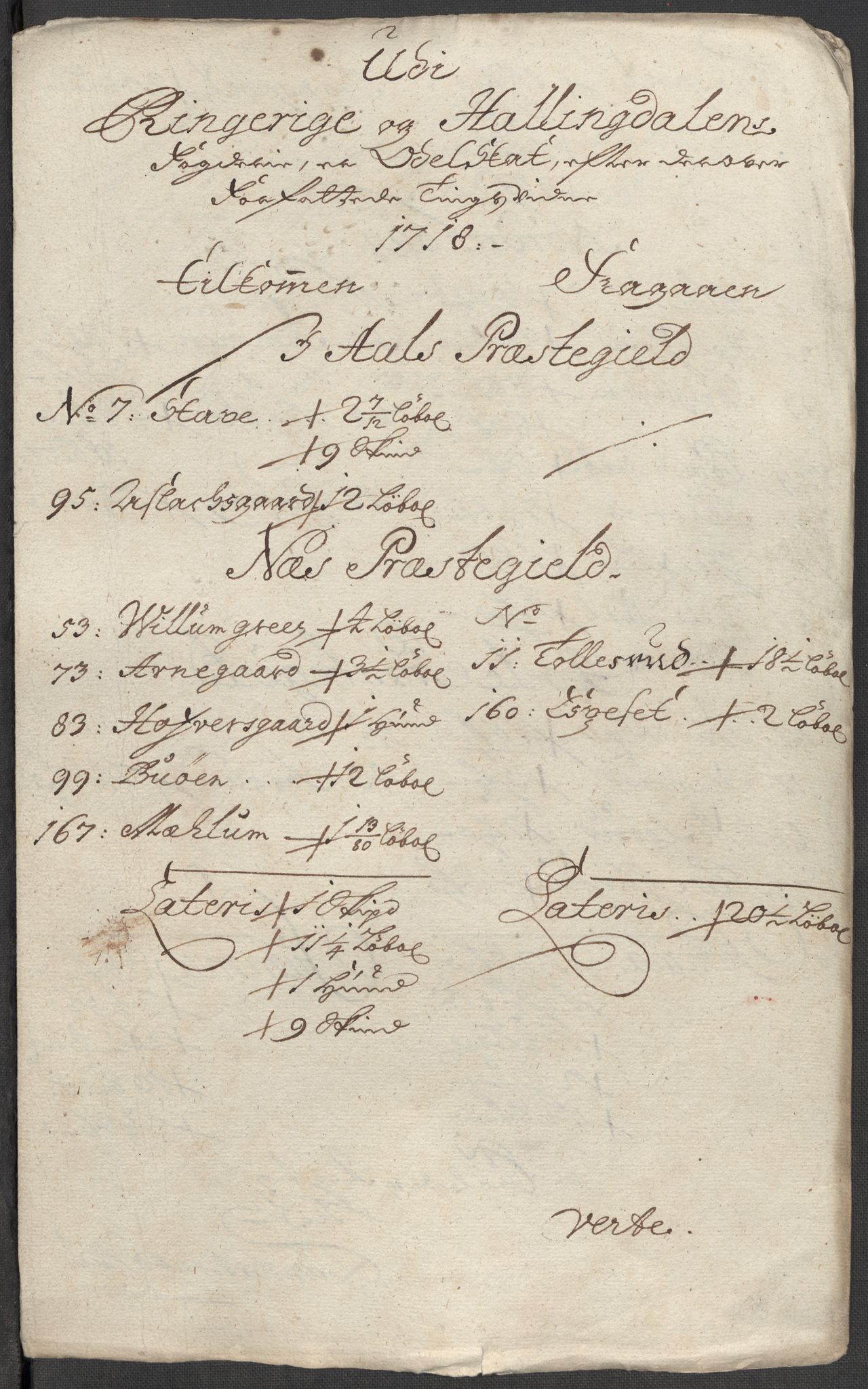 Rentekammeret inntil 1814, Reviderte regnskaper, Fogderegnskap, AV/RA-EA-4092/R23/L1476: Fogderegnskap Ringerike og Hallingdal, 1718, p. 268