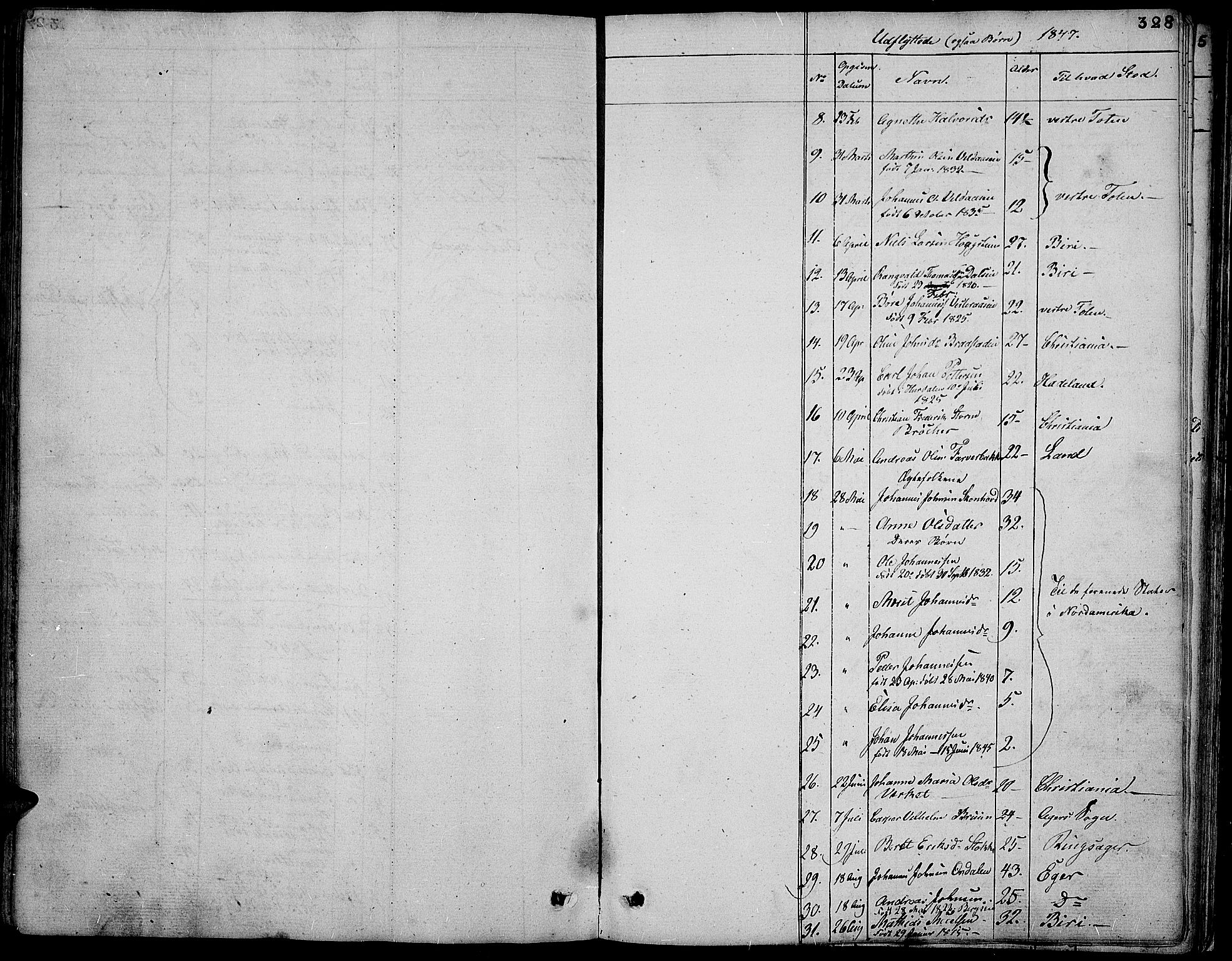 Vardal prestekontor, AV/SAH-PREST-100/H/Ha/Hab/L0004: Parish register (copy) no. 4, 1831-1853, p. 328