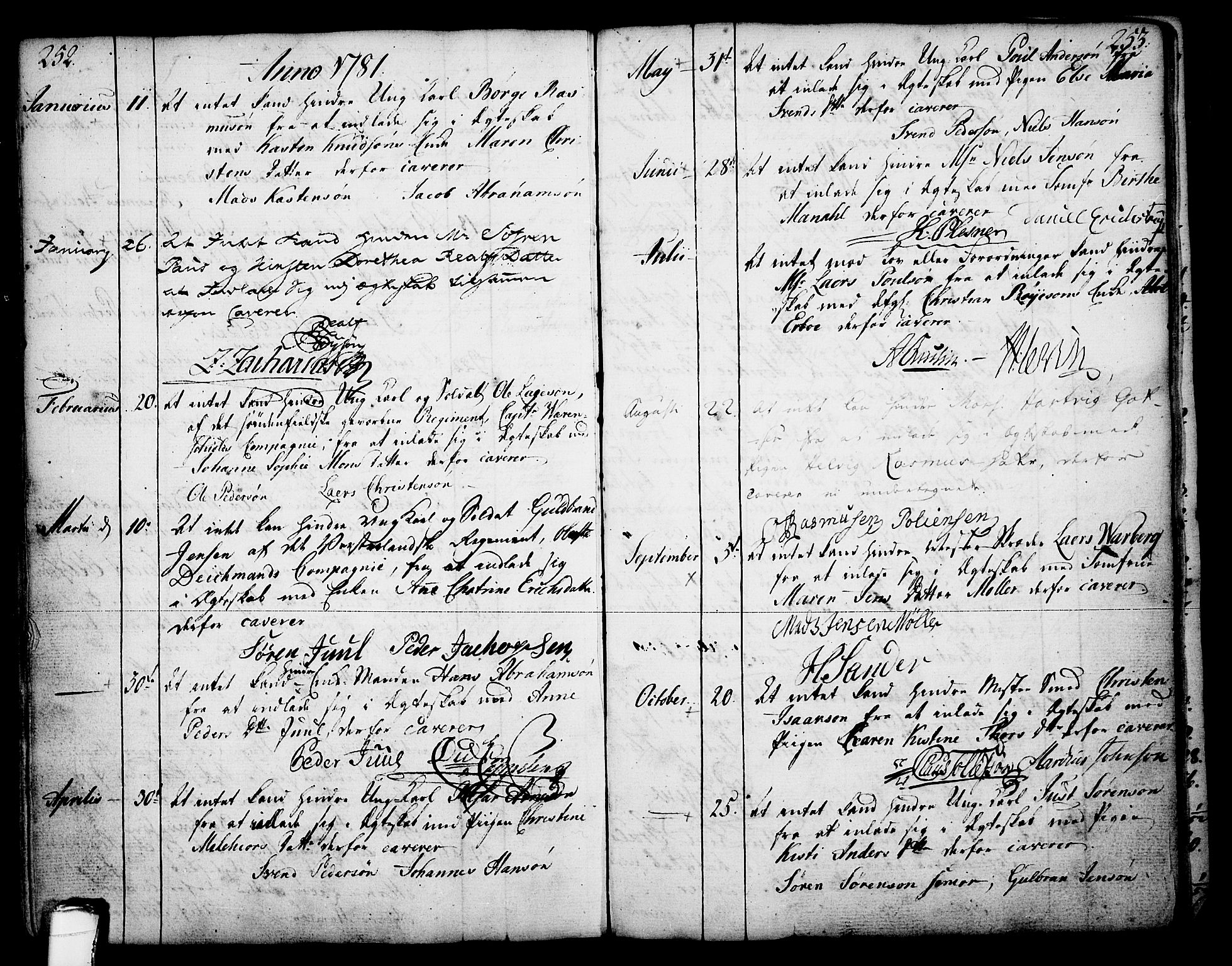 Skien kirkebøker, AV/SAKO-A-302/F/Fa/L0003: Parish register (official) no. 3, 1755-1791, p. 252-253