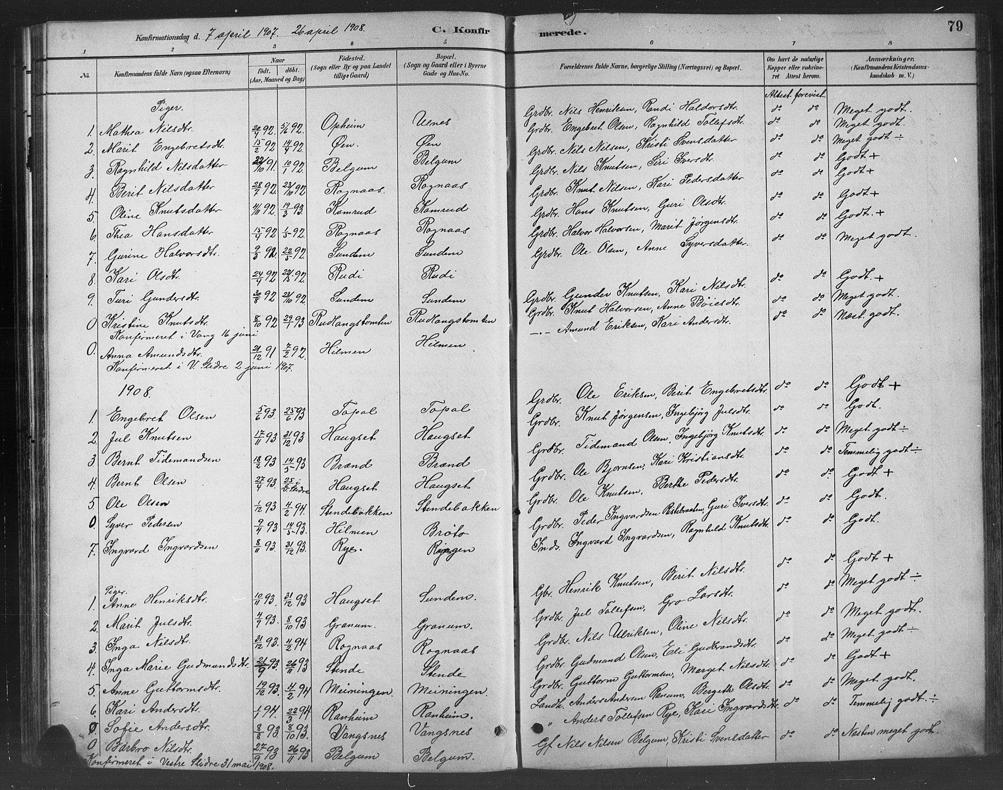 Nord-Aurdal prestekontor, SAH/PREST-132/H/Ha/Hab/L0008: Parish register (copy) no. 8, 1883-1916, p. 79