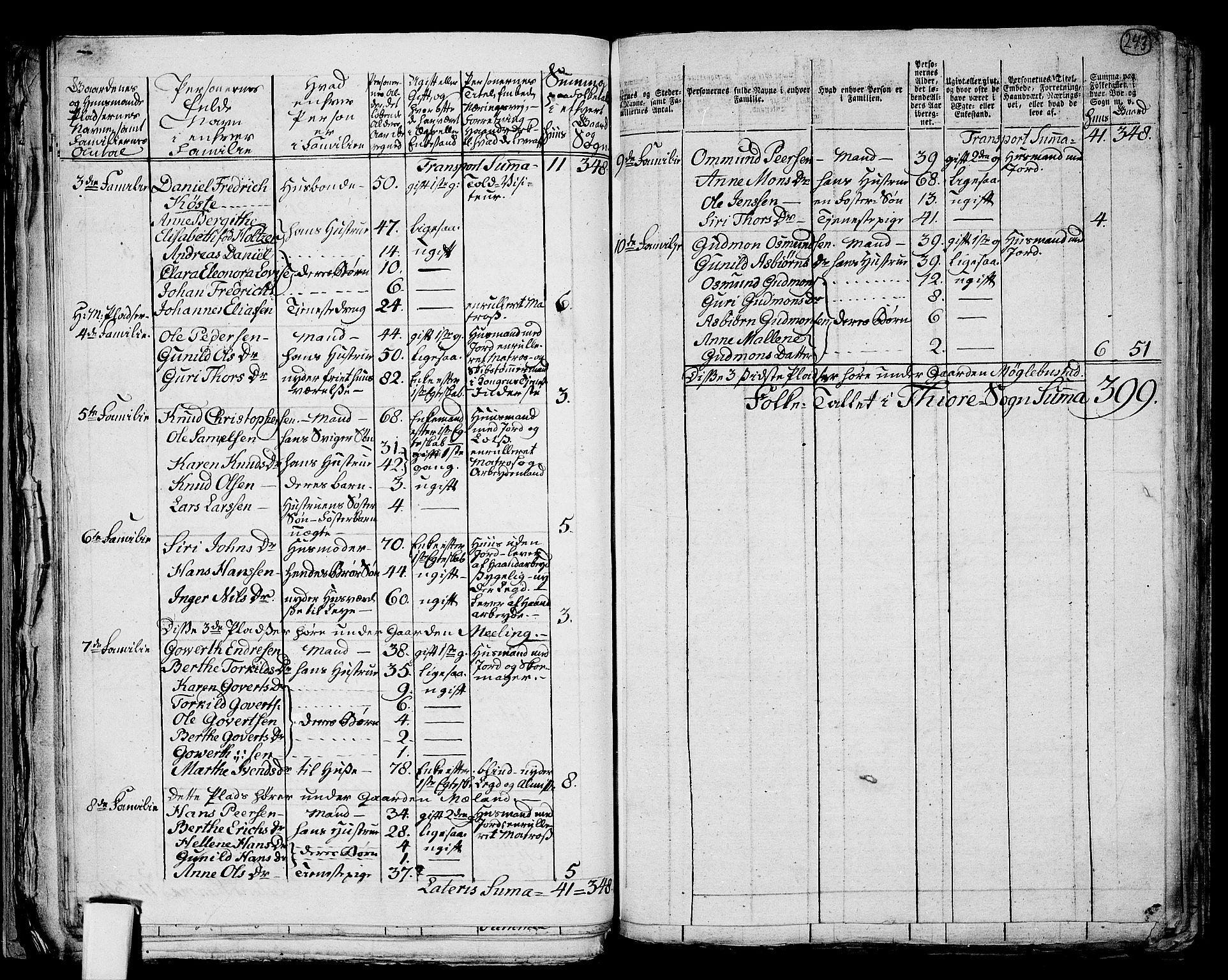 RA, 1801 census for 1124P Håland, 1801, p. 242b-243a