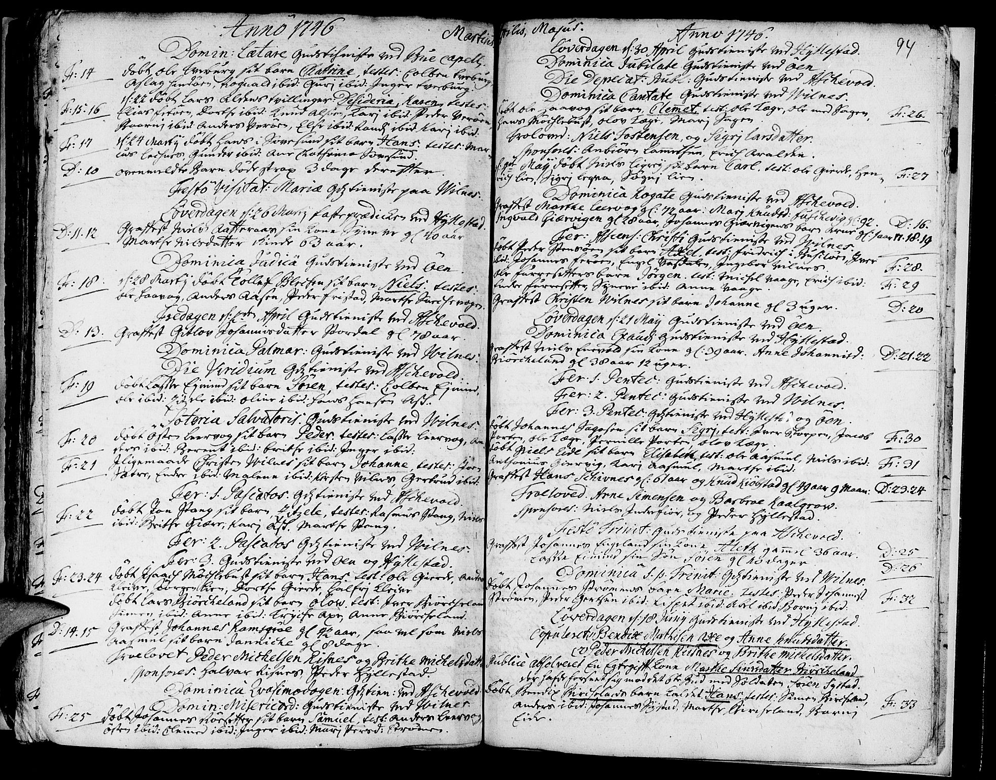 Askvoll sokneprestembete, SAB/A-79501/H/Haa/Haaa/L0007: Parish register (official) no. A 7, 1739-1748, p. 94