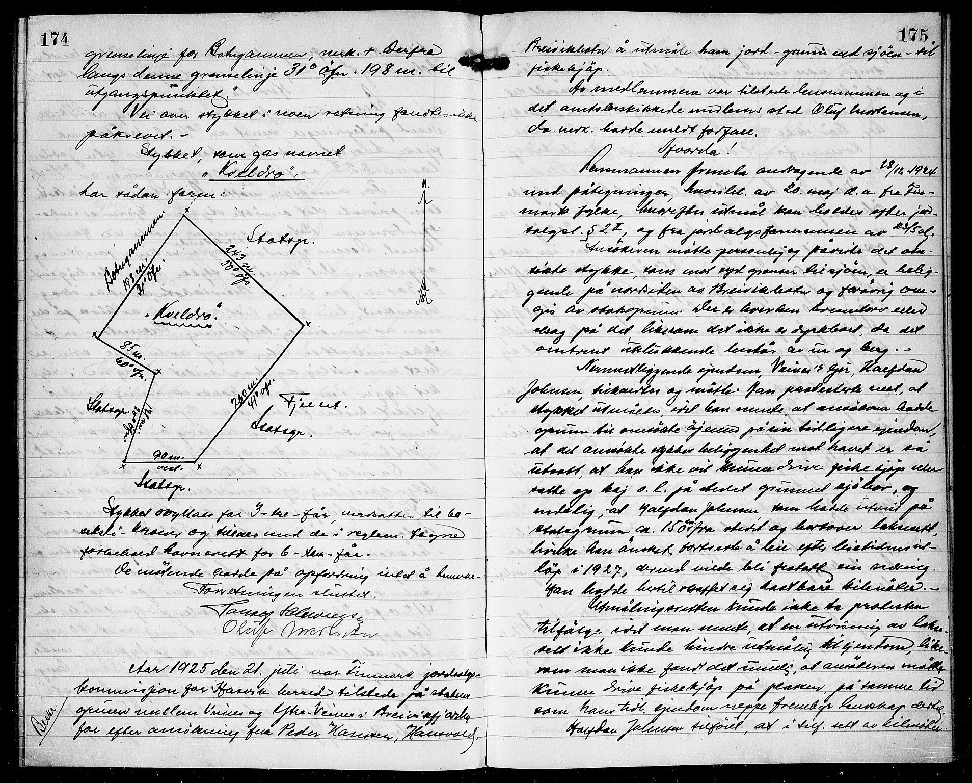 Lensmannen i Hasvik (hos Finnmarkseiendommen)*, FIEI/-, 1921-1927, p. 174-175
