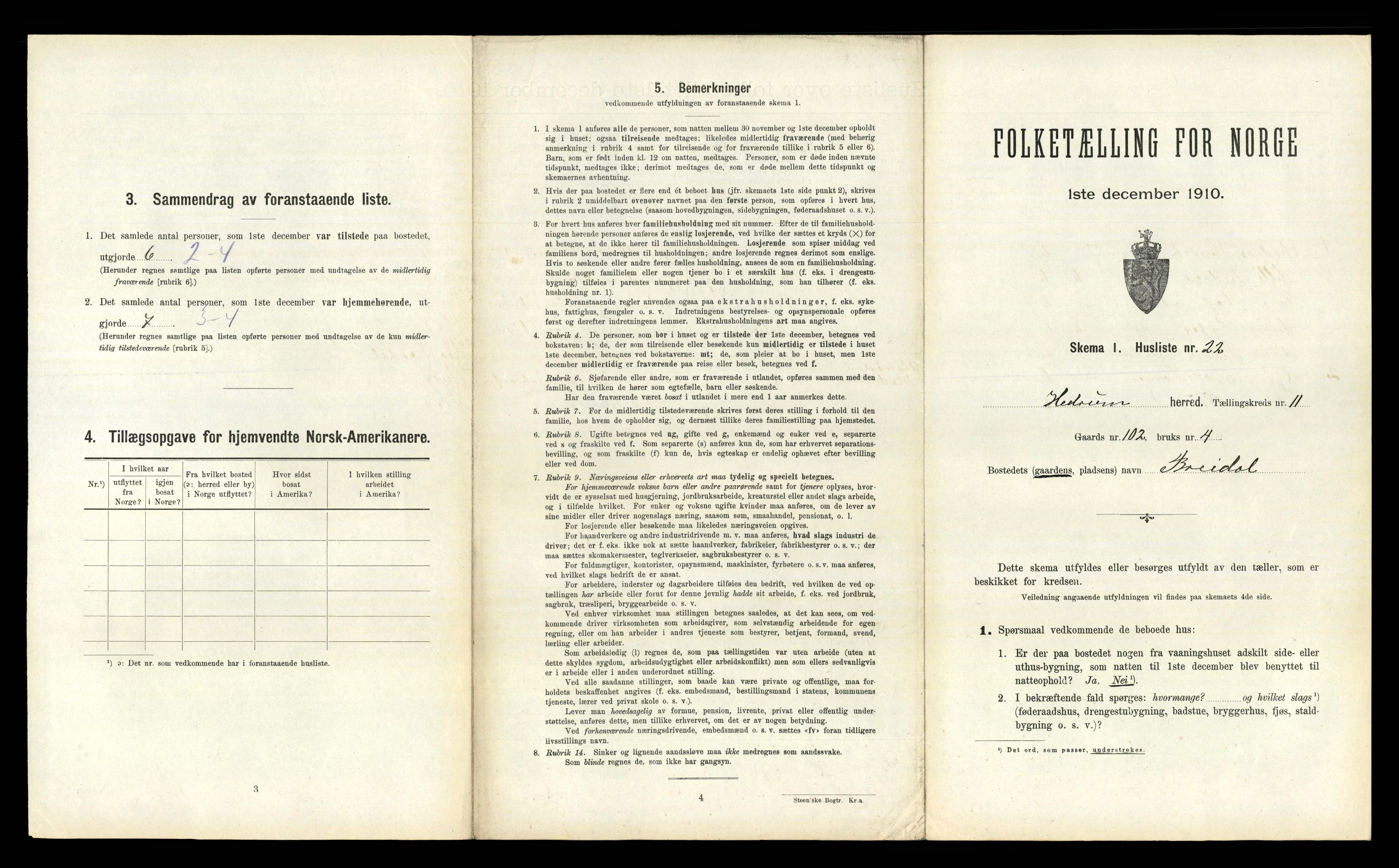 RA, 1910 census for Hedrum, 1910, p. 1214