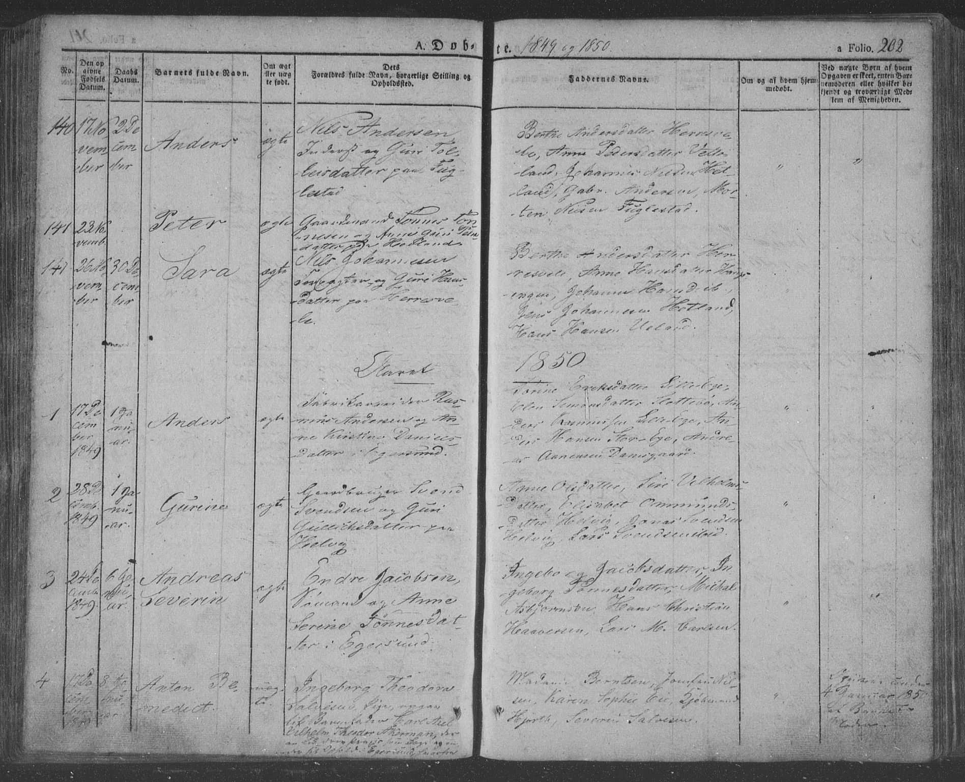 Eigersund sokneprestkontor, SAST/A-101807/S08/L0009: Parish register (official) no. A 9, 1827-1850, p. 202