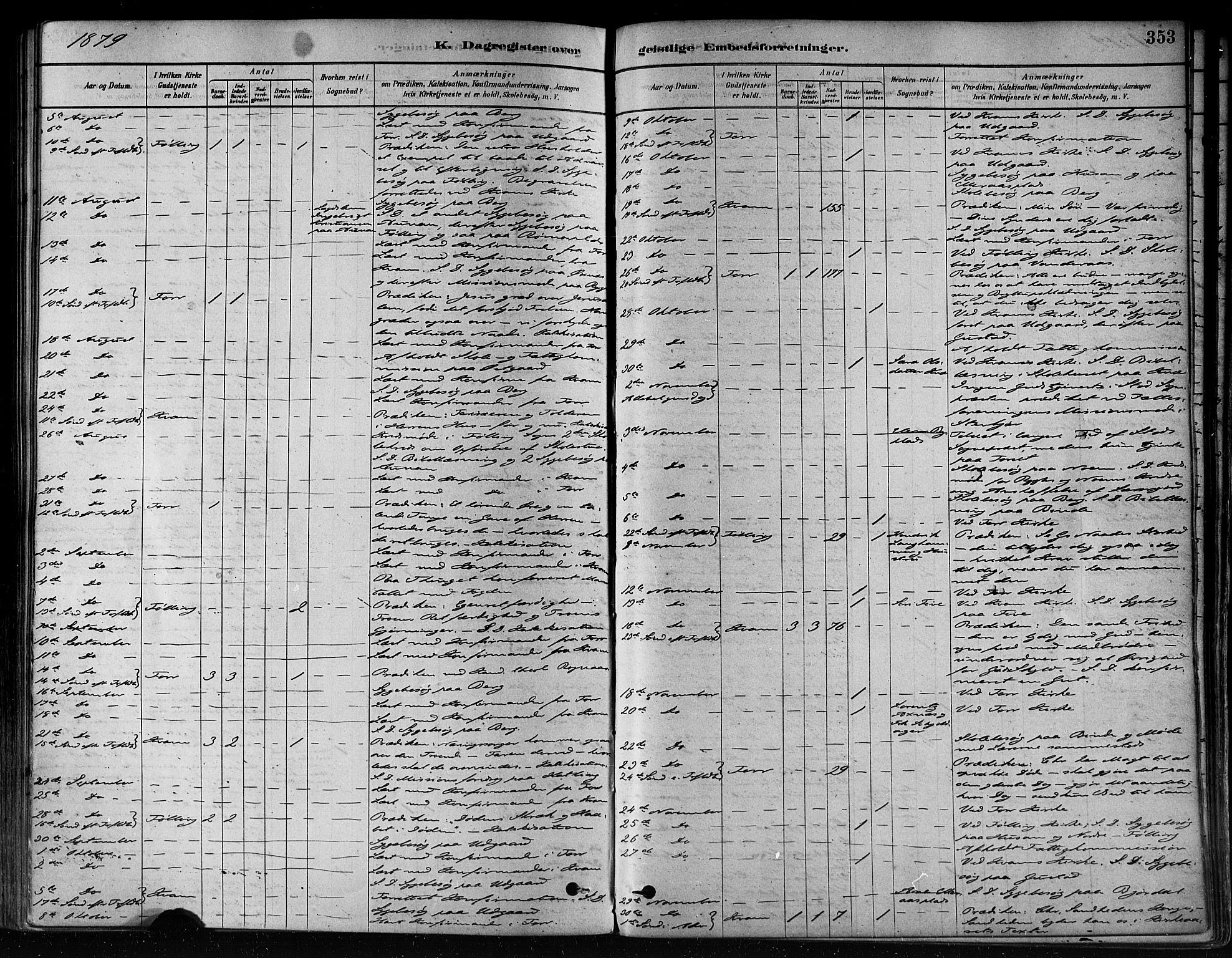 Ministerialprotokoller, klokkerbøker og fødselsregistre - Nord-Trøndelag, SAT/A-1458/746/L0448: Parish register (official) no. 746A07 /1, 1878-1900, p. 353