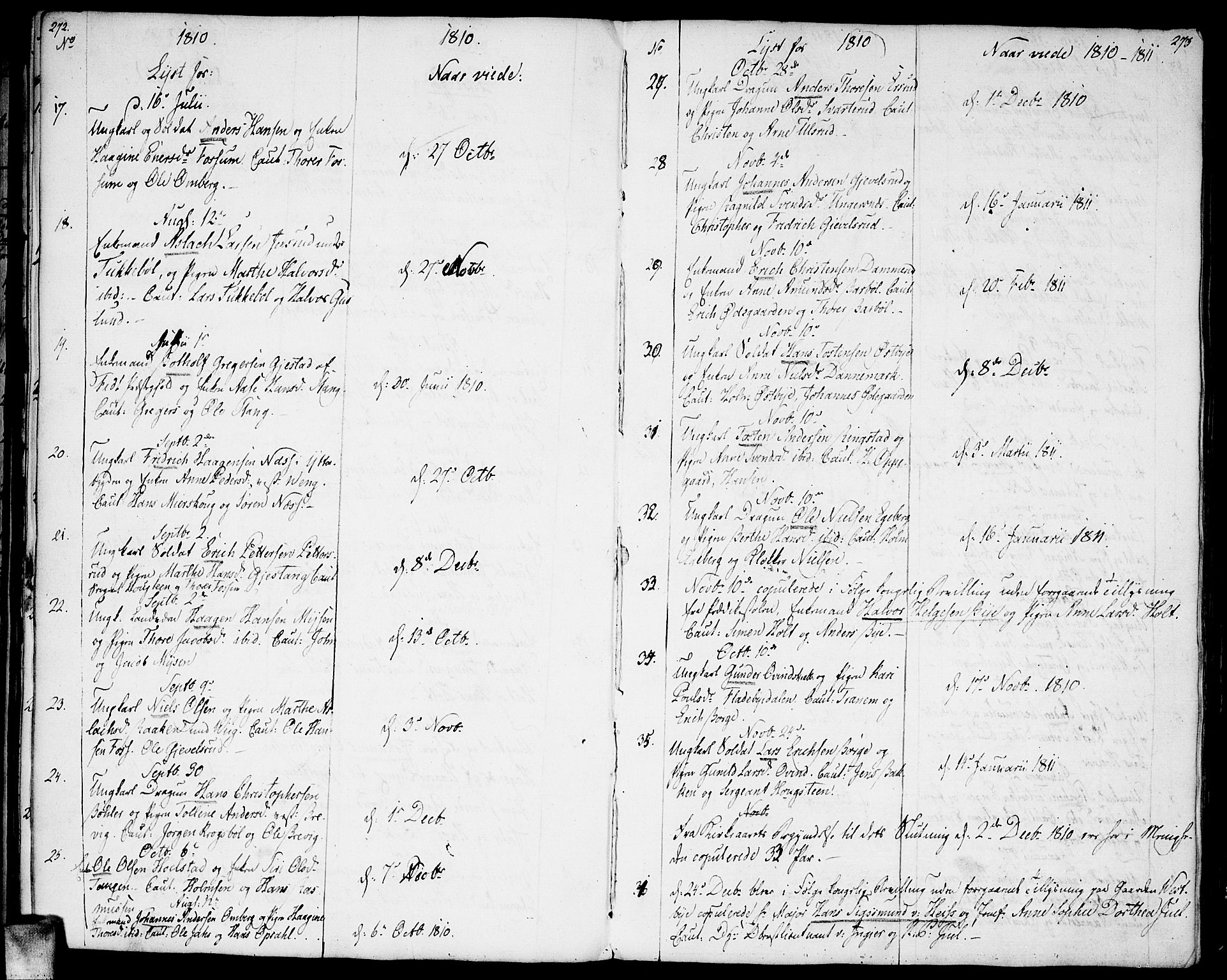 Enebakk prestekontor Kirkebøker, SAO/A-10171c/F/Fa/L0004: Parish register (official) no. I 4, 1806-1854, p. 272-273