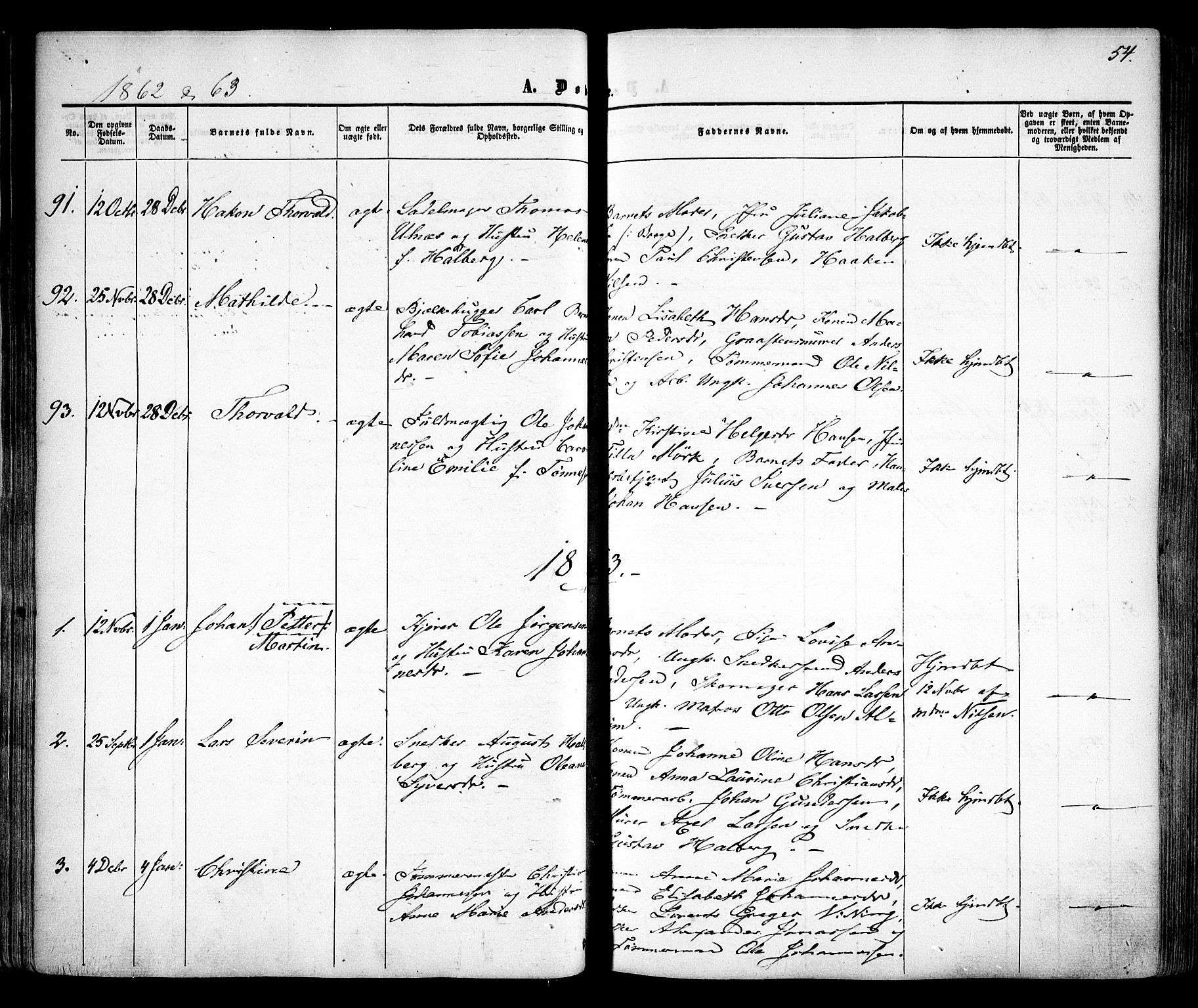 Sarpsborg prestekontor Kirkebøker, AV/SAO-A-2006/F/Fa/L0001: Parish register (official) no. 1, 1859-1868, p. 54