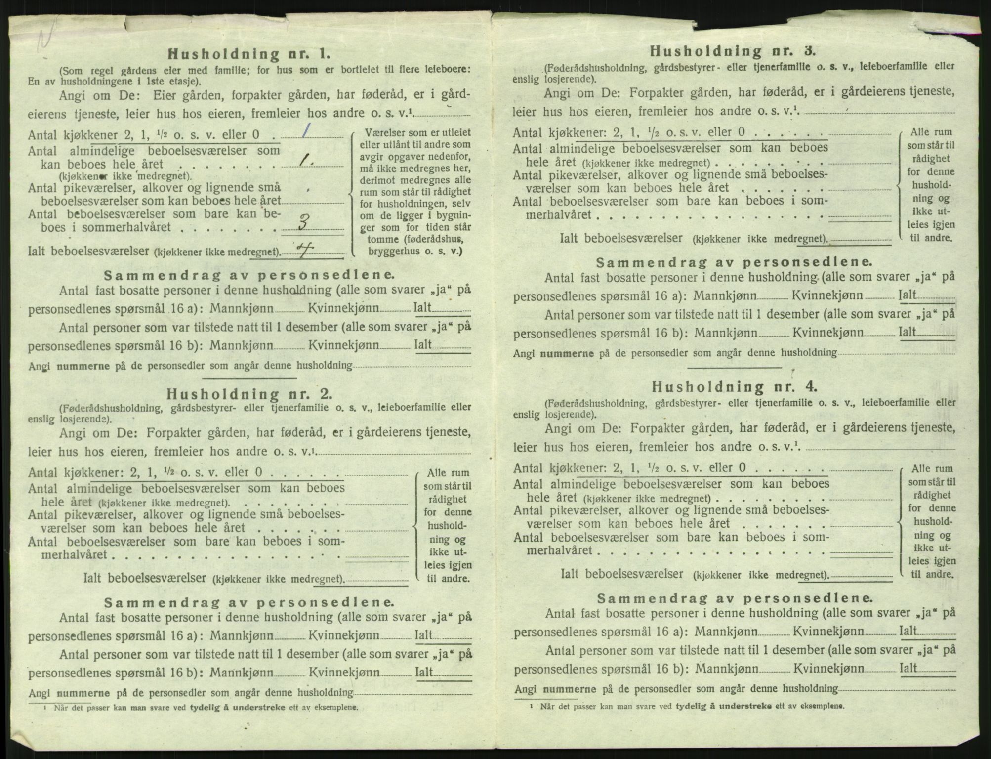 SAH, 1920 census for Ringebu, 1920, p. 1682