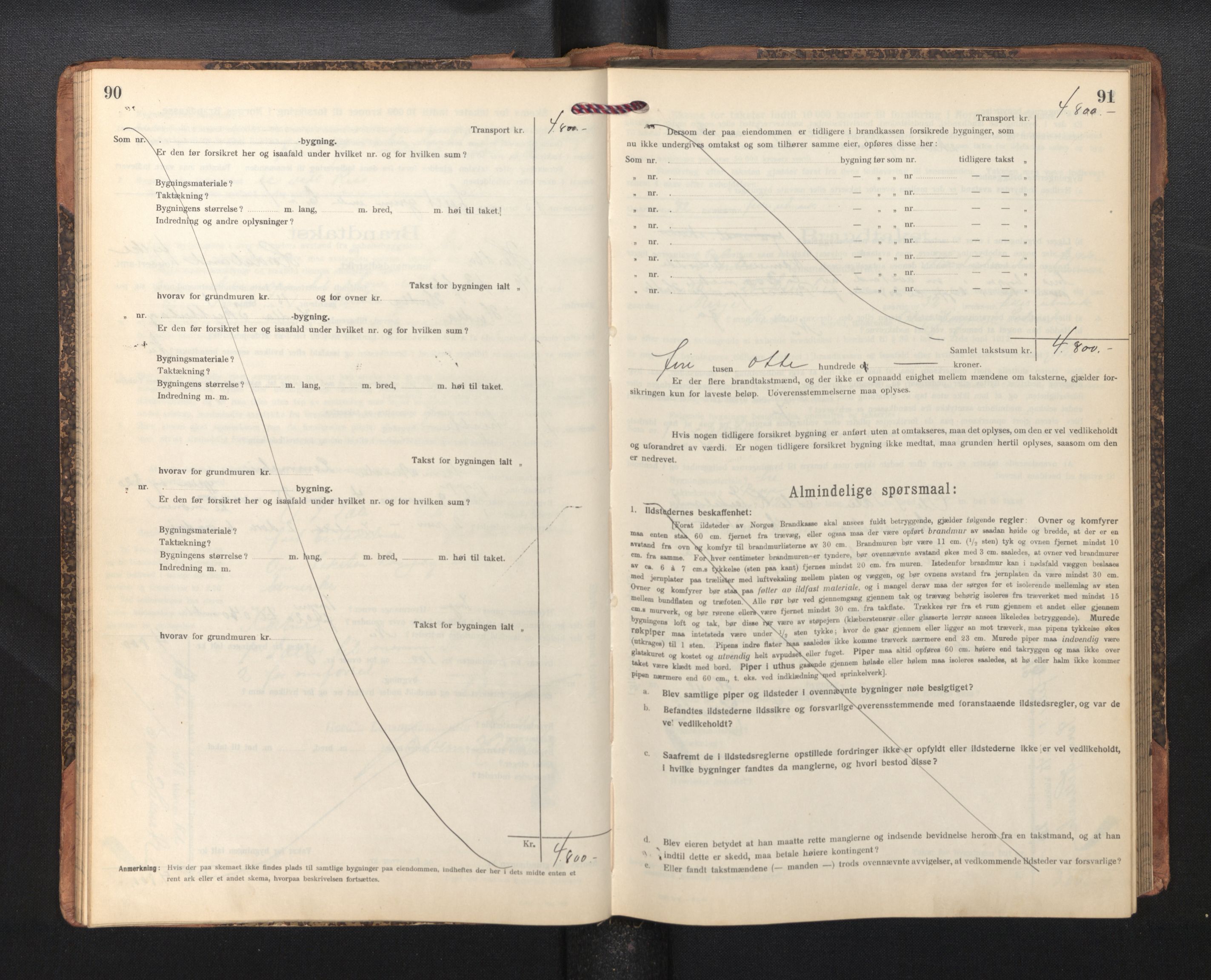 Lensmannen i Herdla, AV/SAB-A-32901/0012/L0004:  Branntakstprotokoll skjematakst, 1916-1954, p. 90-91