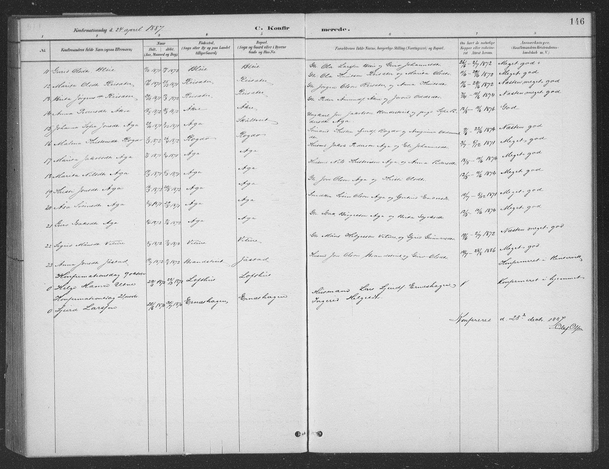 Ullensvang sokneprestembete, SAB/A-78701/H/Hab: Parish register (copy) no. B 11, 1887-1939, p. 146