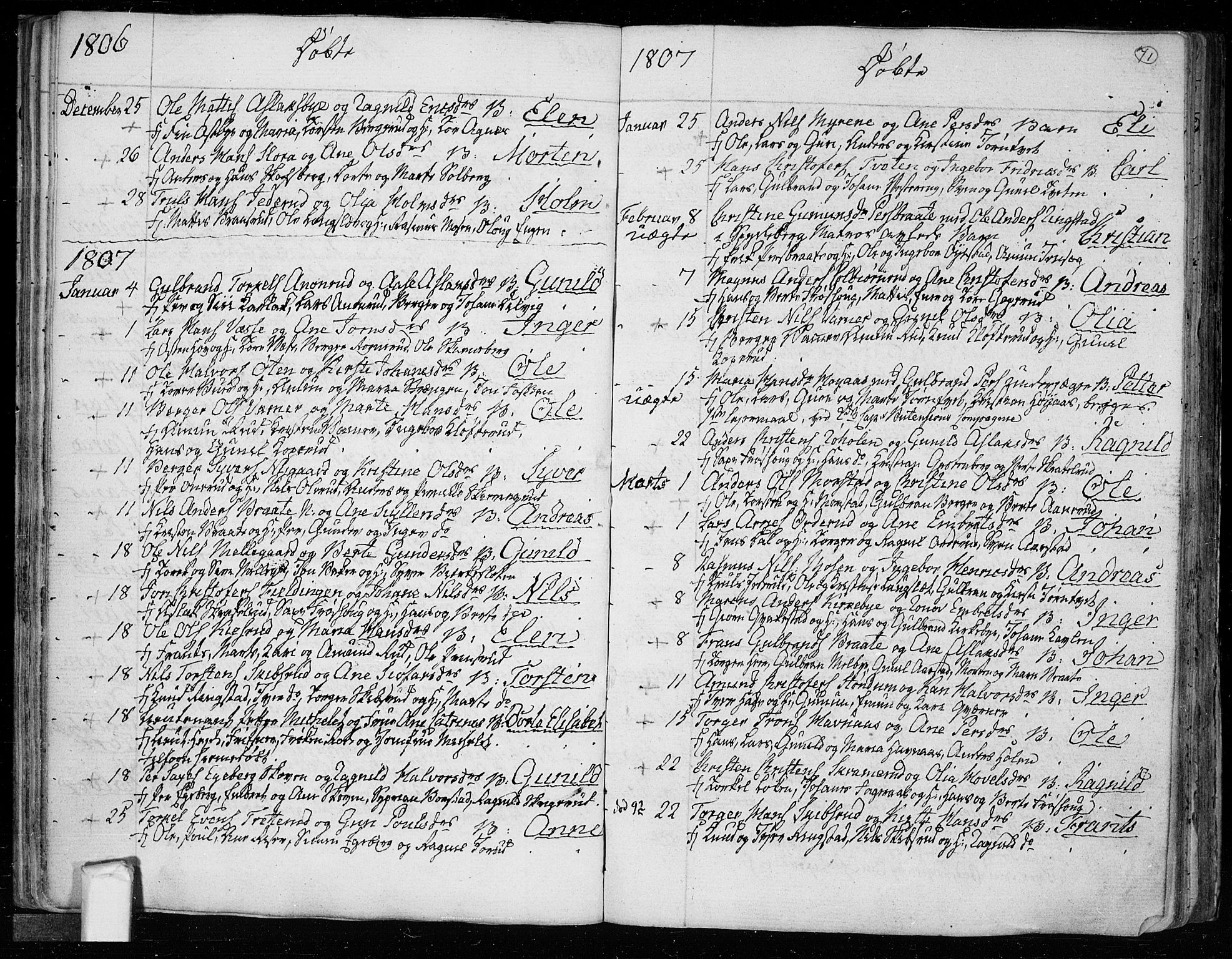 Trøgstad prestekontor Kirkebøker, SAO/A-10925/F/Fa/L0005: Parish register (official) no. I 5, 1784-1814, p. 71